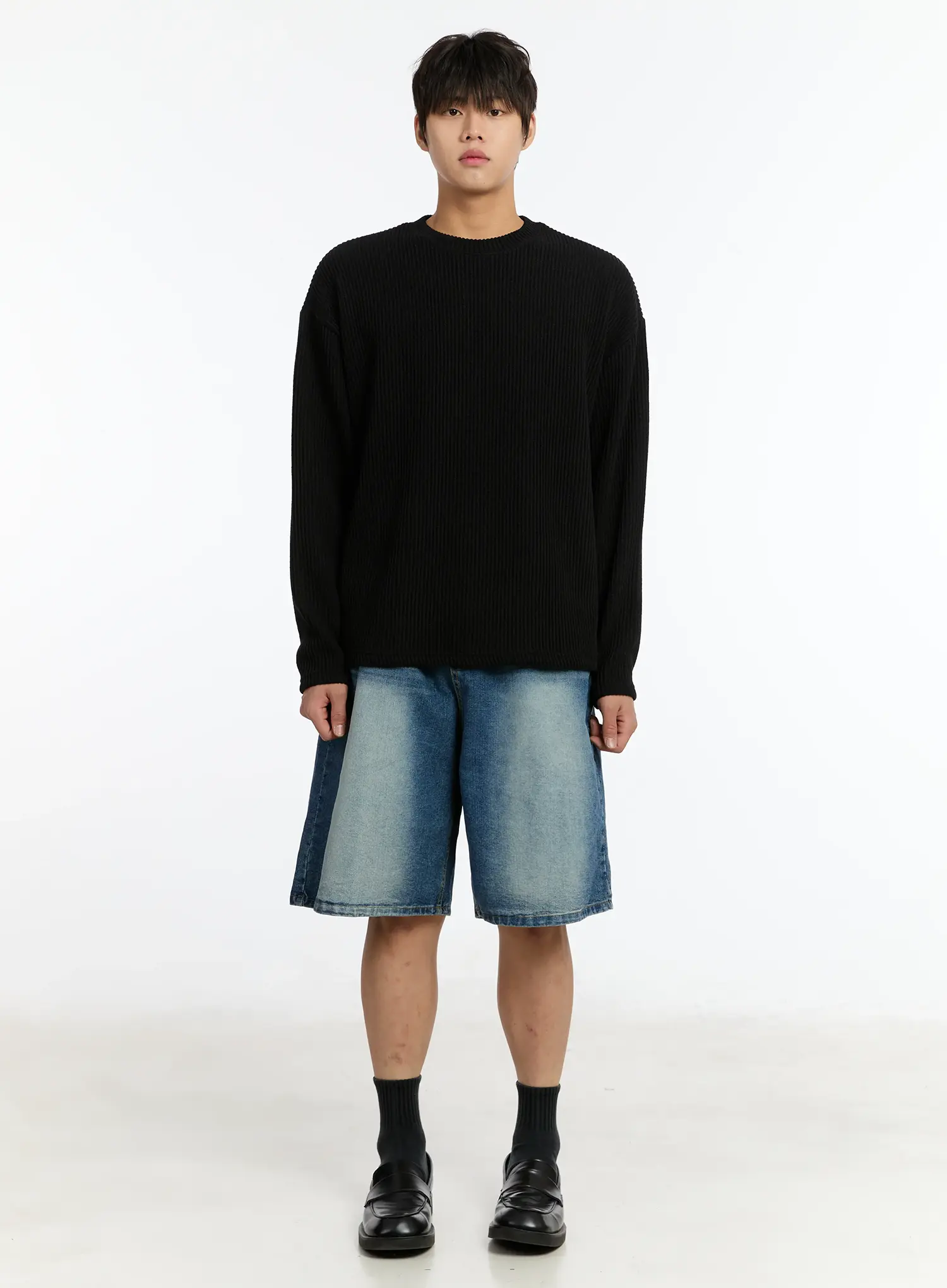 Men's Ribbed Long Sleeve Tee IM503 - Image 3