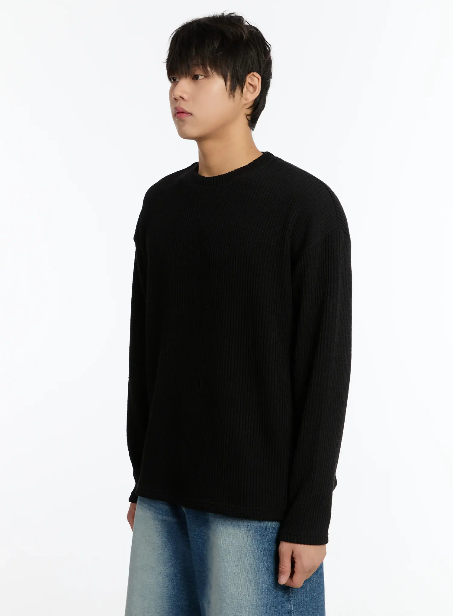 Men's Ribbed Long Sleeve Tee IM503 - Image 4
