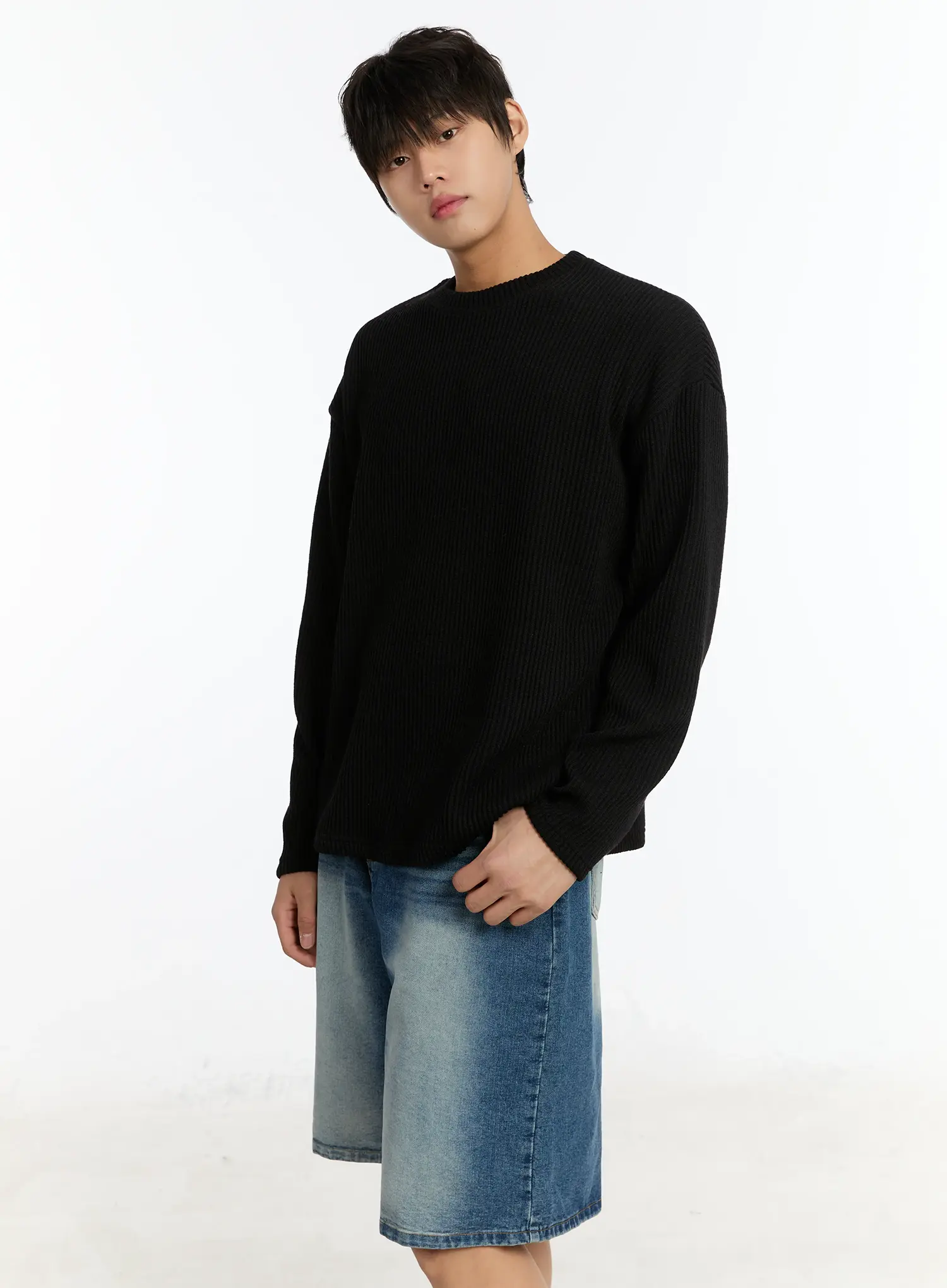 Men's Ribbed Long Sleeve Tee IM503 - Image 6