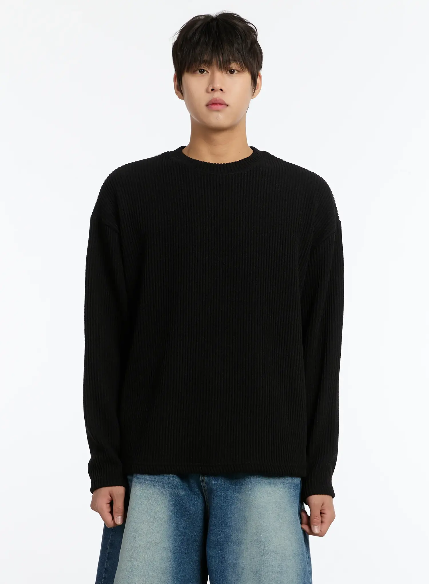 Men's Ribbed Long Sleeve Tee IM503 - Image 8