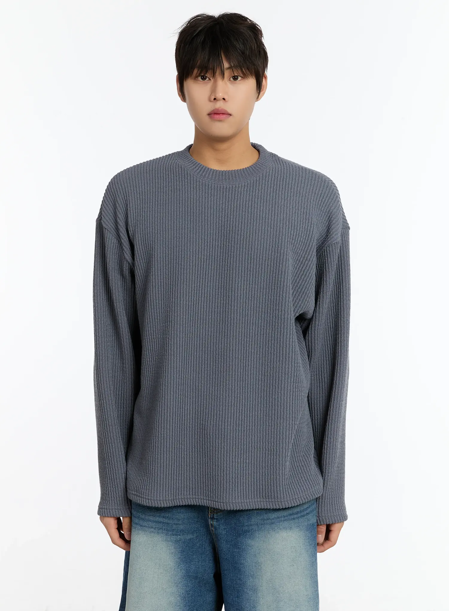 Men's Ribbed Long Sleeve Tee IM503 - Image 9