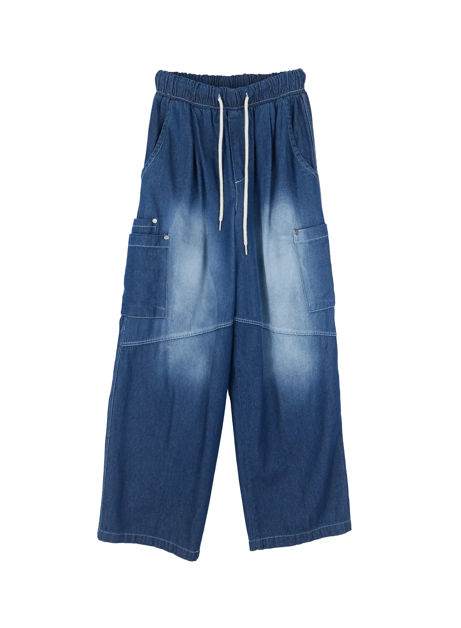 Men's Rivet Detail Wide Jeans IL517 - Image 15
