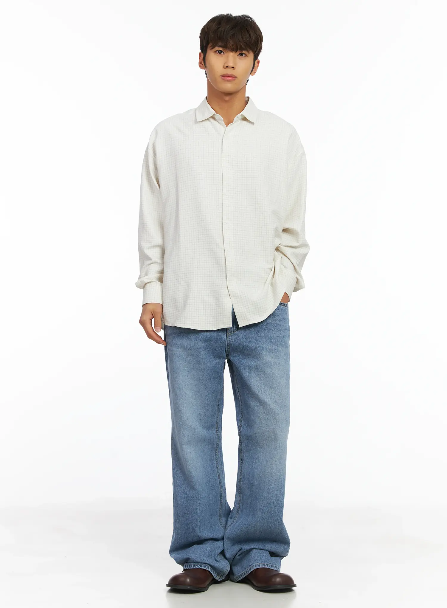 Men's Semi-Flared Jeans IJ514 - Image 9