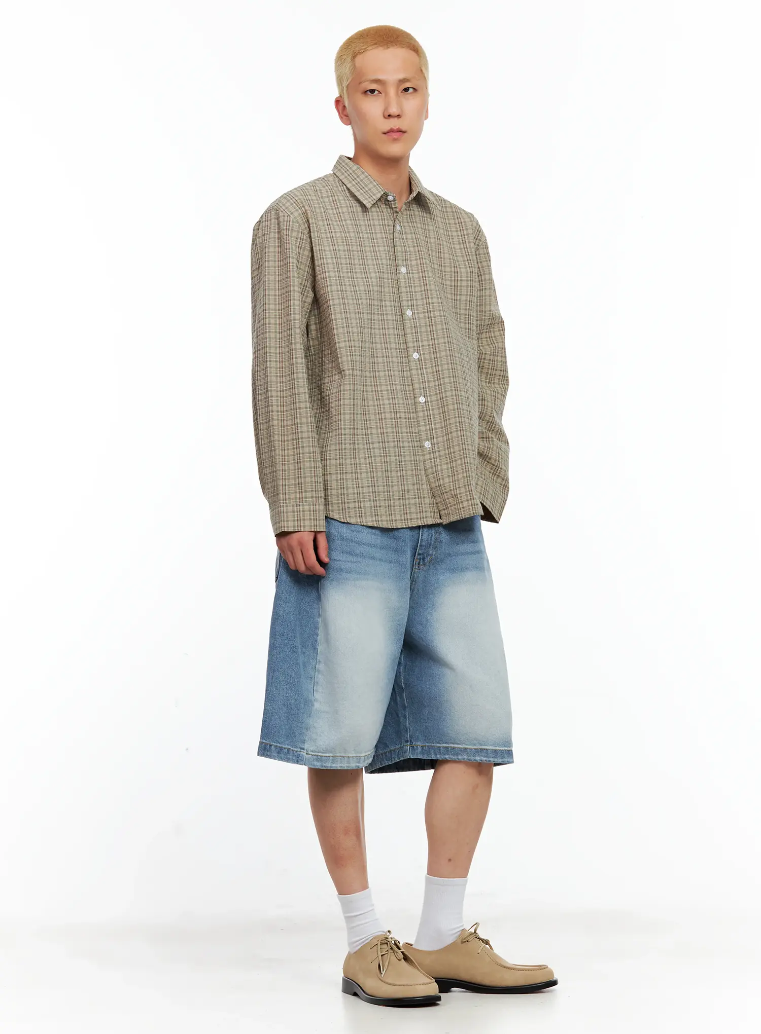 Men's Side-Drape Denim Jorts IL514 - Image 14