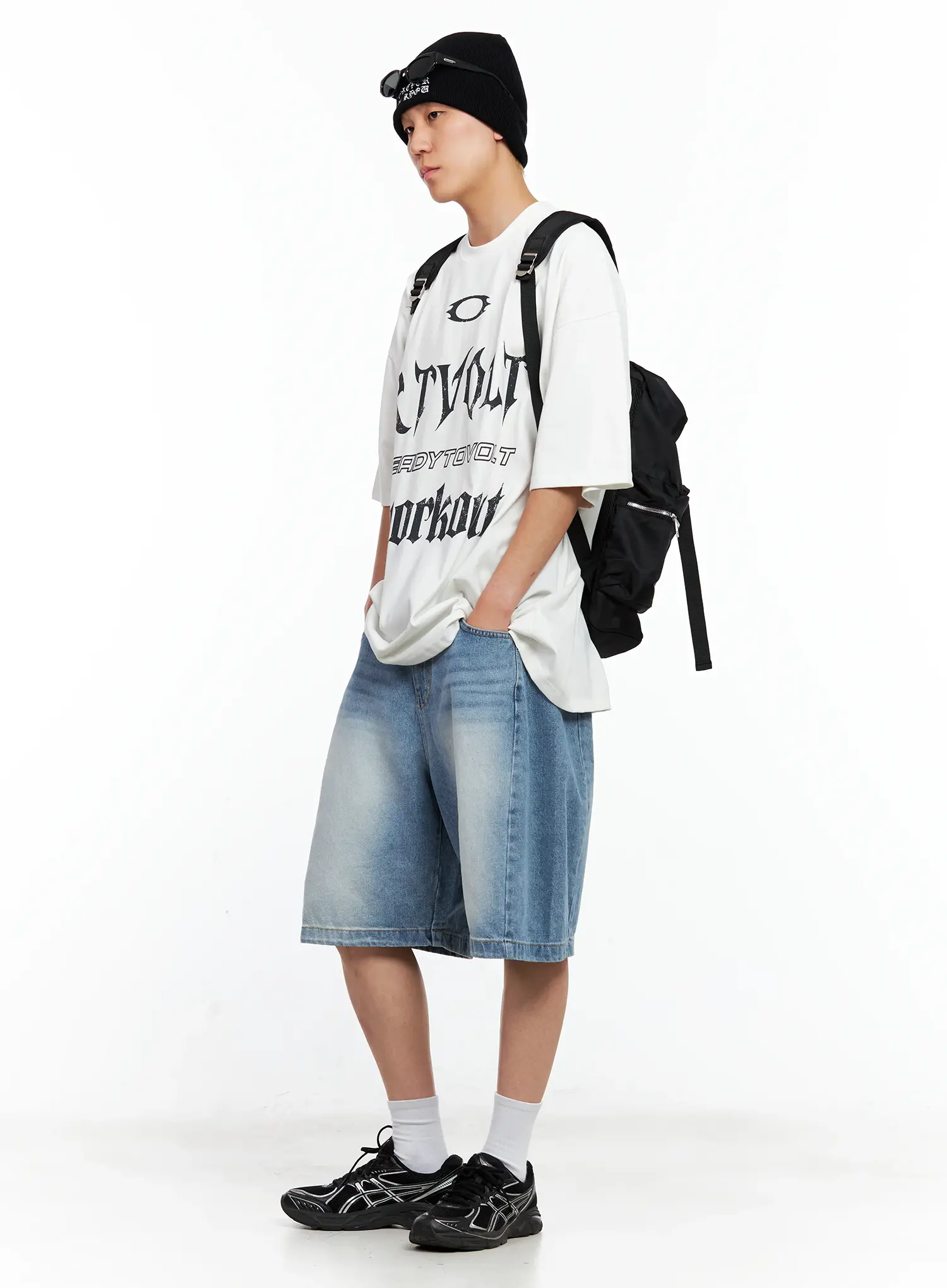 Men's Side-Drape Denim Jorts IL514 - Image 2