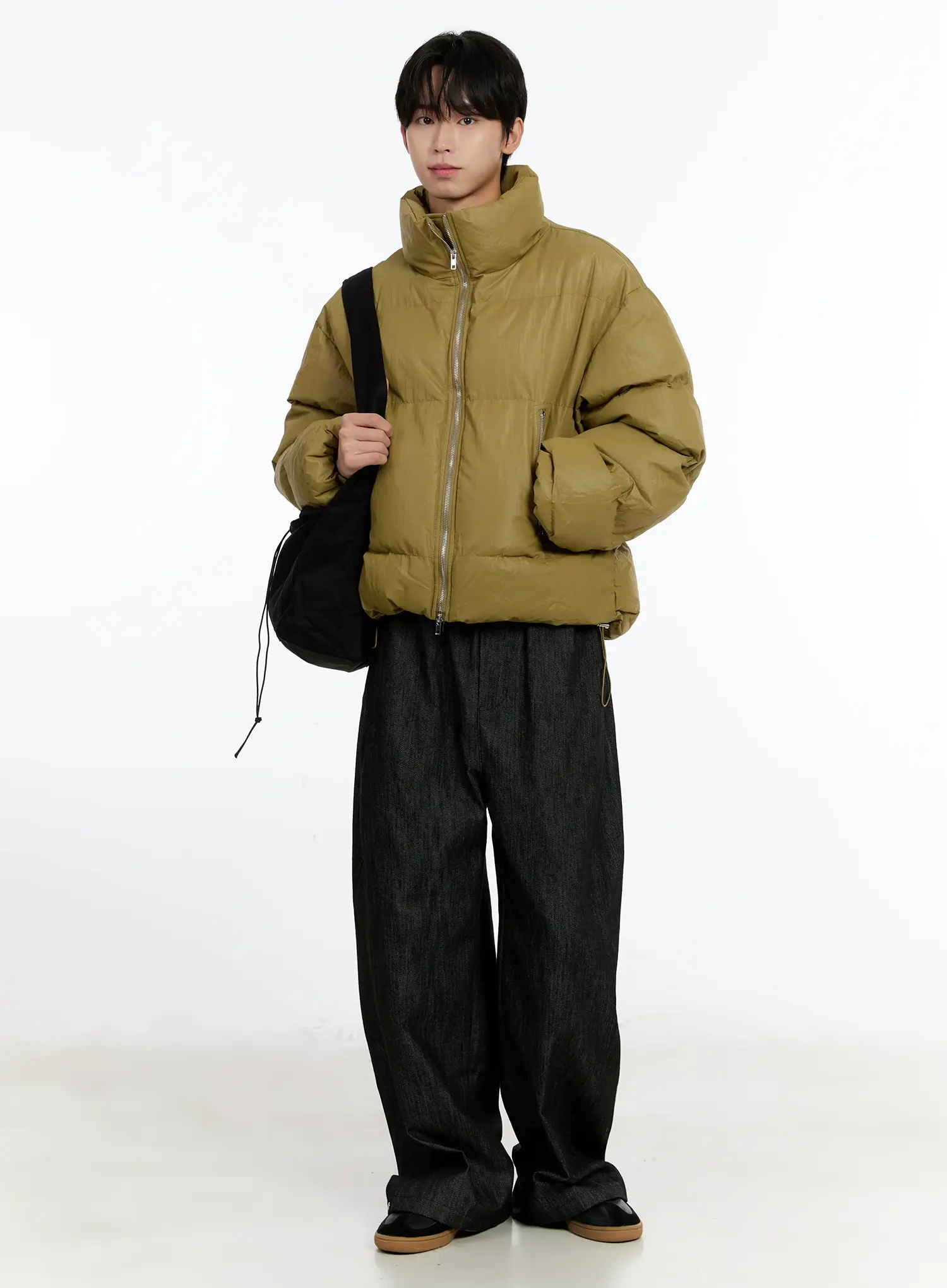 Men's Snap Button Wide-Leg Jeans ID502 - Image 10