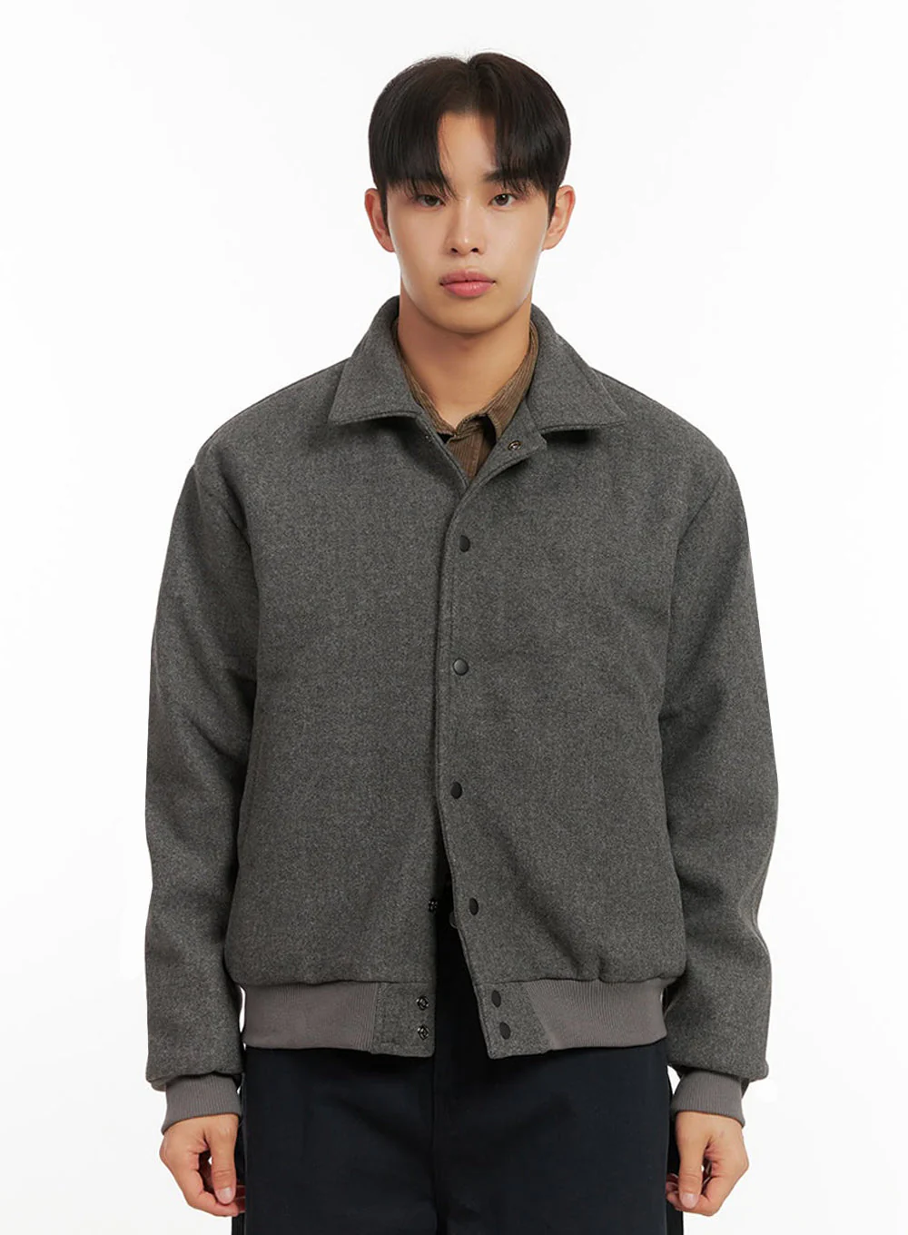 Men's Solid Collar Wool Jumper ID413 - Image 11