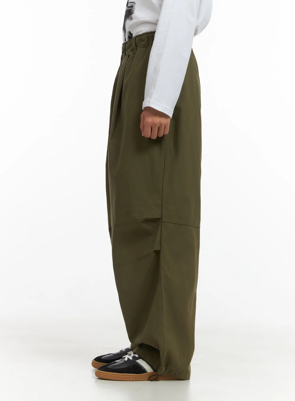 Men's Solid Pintuck Wide Leg Trousers CO408 - Image 5