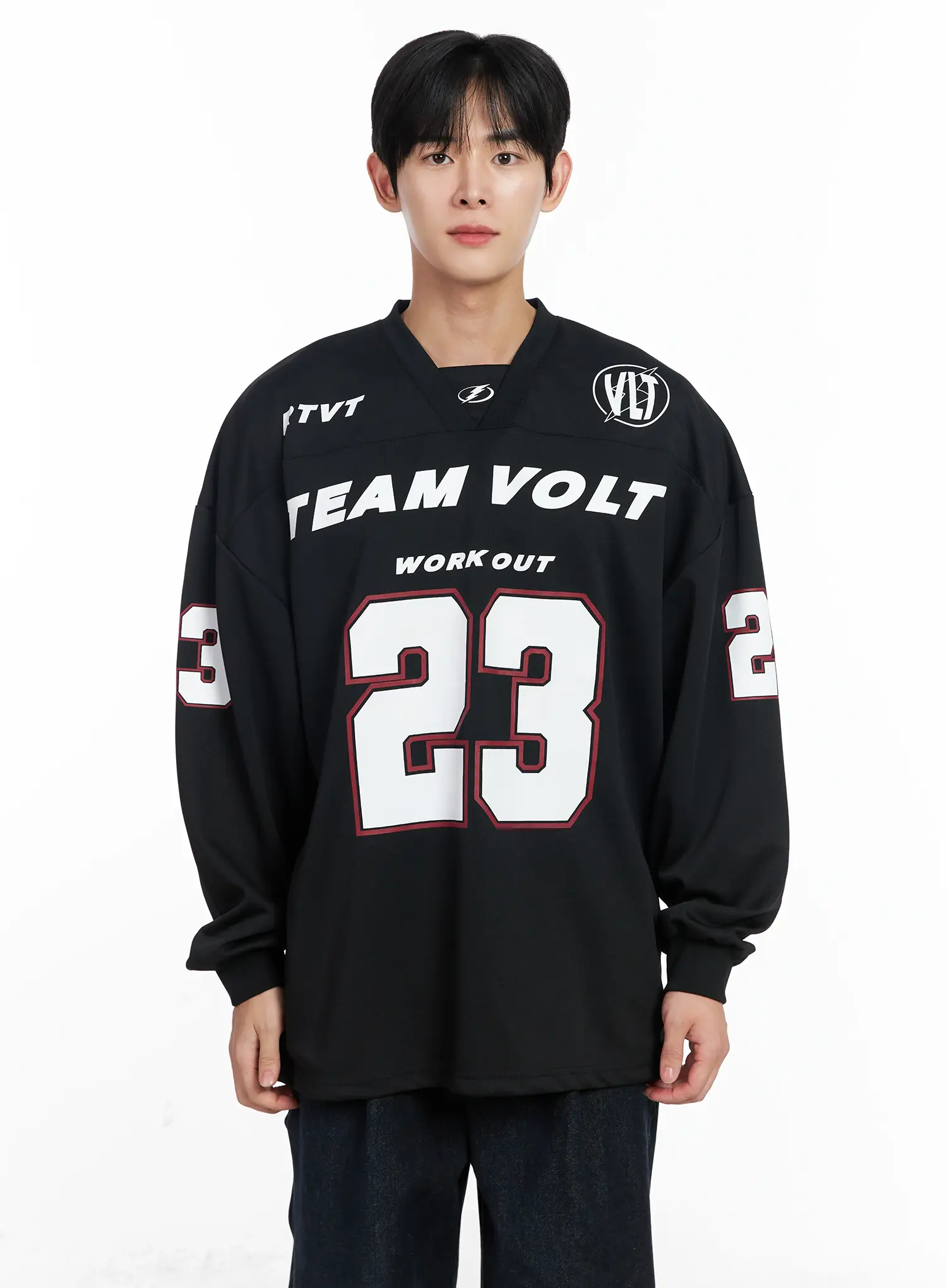 Men's Sporty Long Sleeve Jersy IJ521 - Image 12