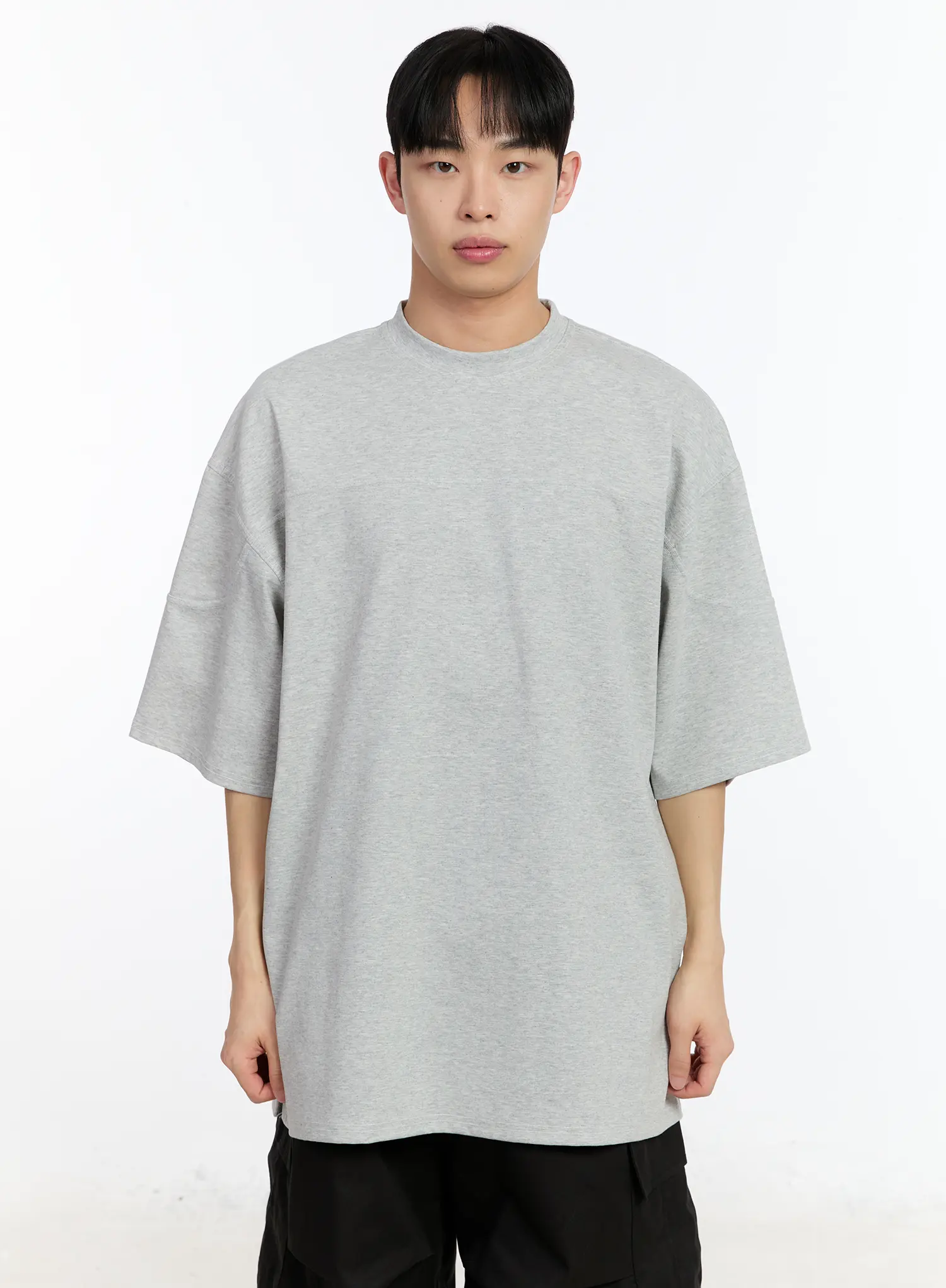 Men's Stich Detail Oversized Tee IA507 - Image 14