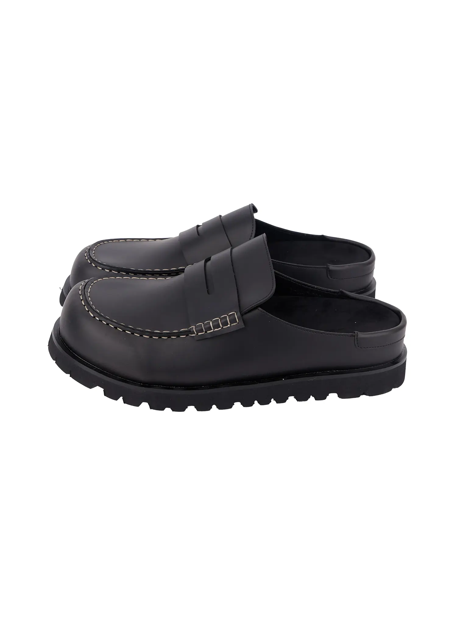 Men's Stitch Cushioned Mule Loafers IF516 - Image 12