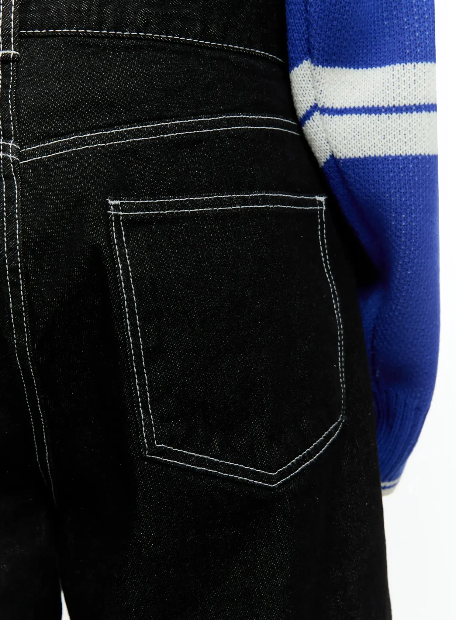 Men's Stitched Detail Baggy Jeans IN506 - Image 8