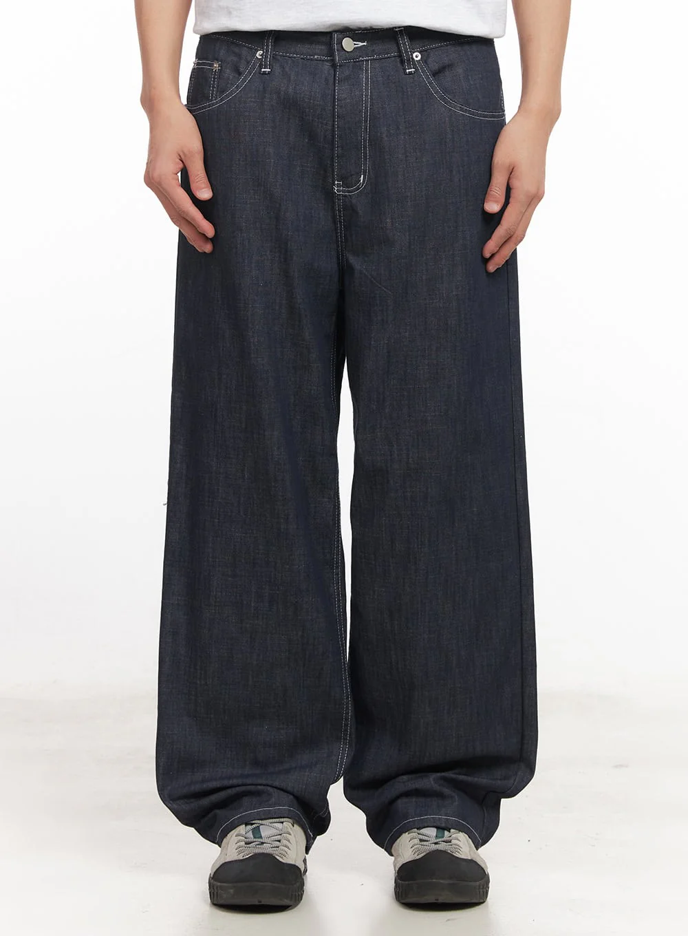 Men's Stitched Straight-Fit Jeans IA510 - Image 2