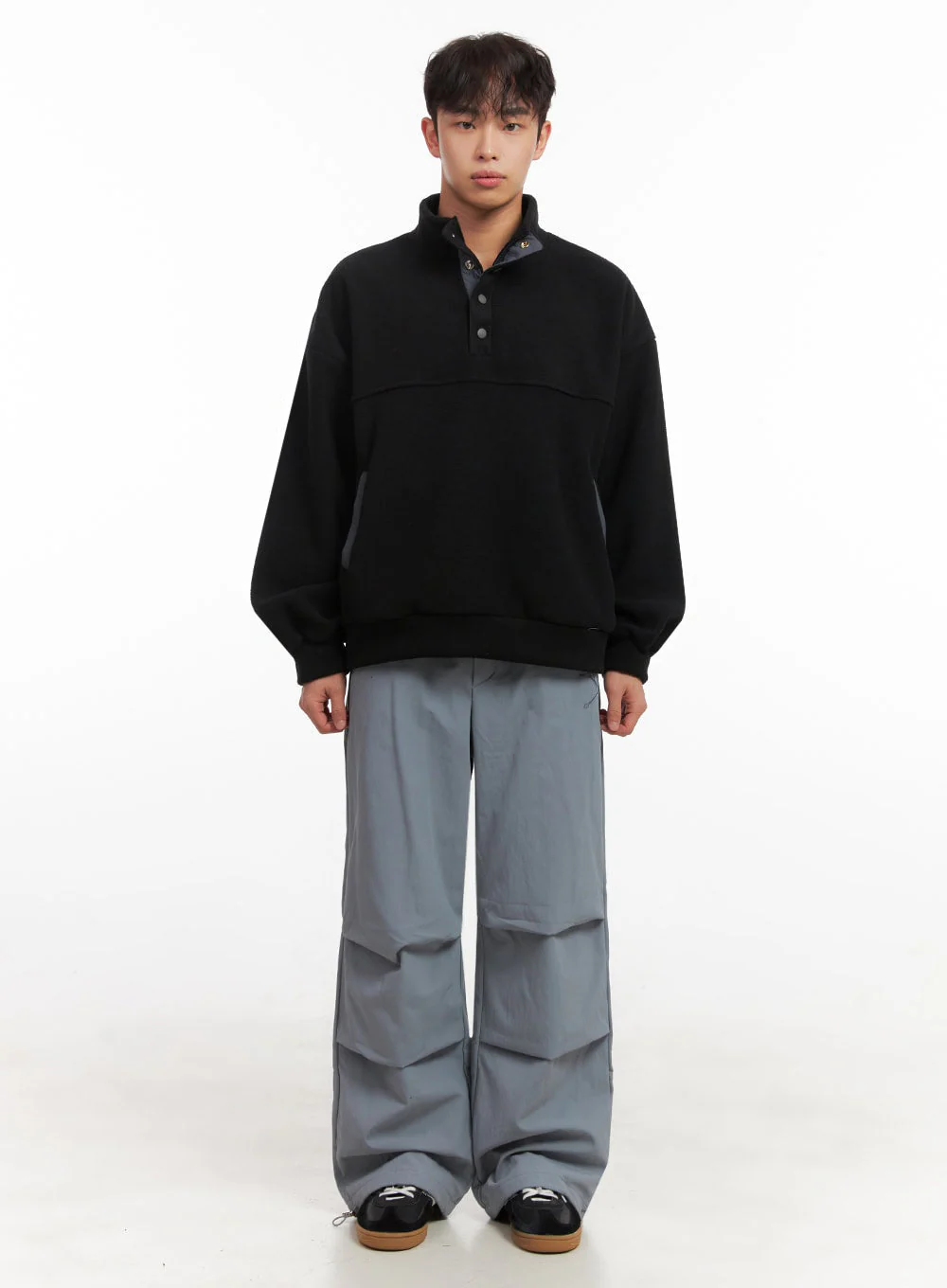 Men's Straight-Leg Solid Pintuck Track Pants ID427 - Image 6