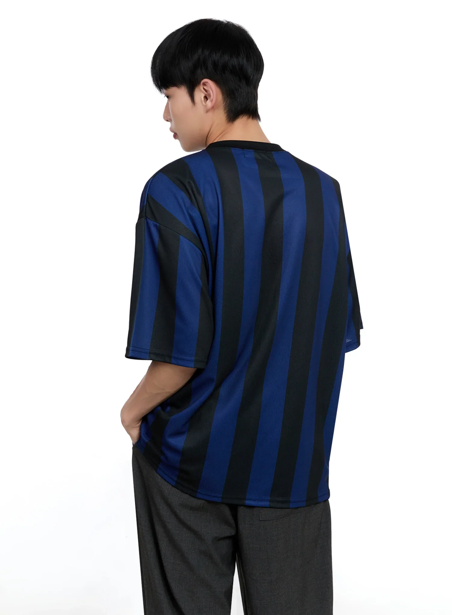 Men's Stripe Jersey Tee IG520 - Image 10