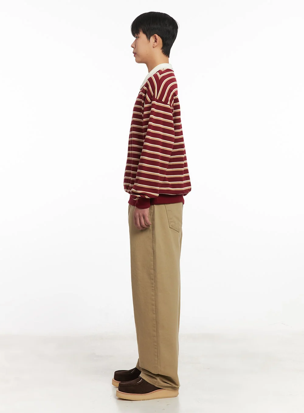 Men's Striped Collared Sweatshirt IM514 - Image 10