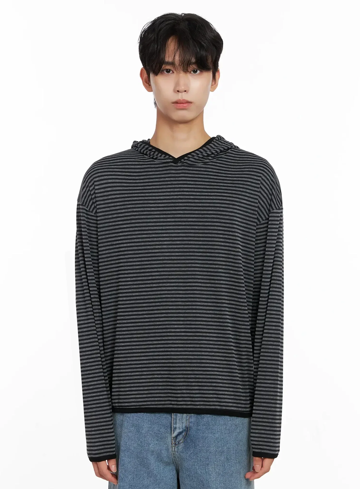 Men's Striped Hooded Long Sleeve IO517 - Image 19