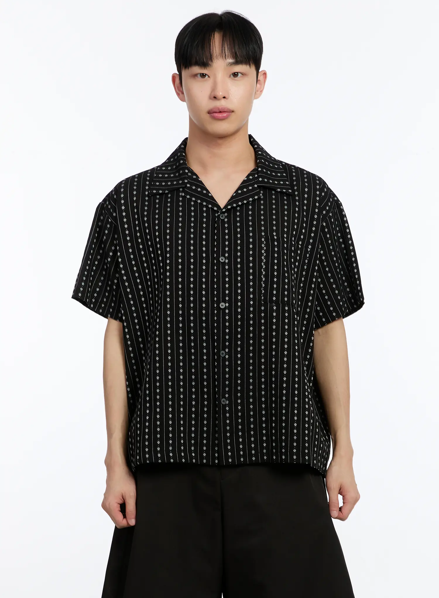 Men's Striped Patterned Shirt IA508 - Image 8