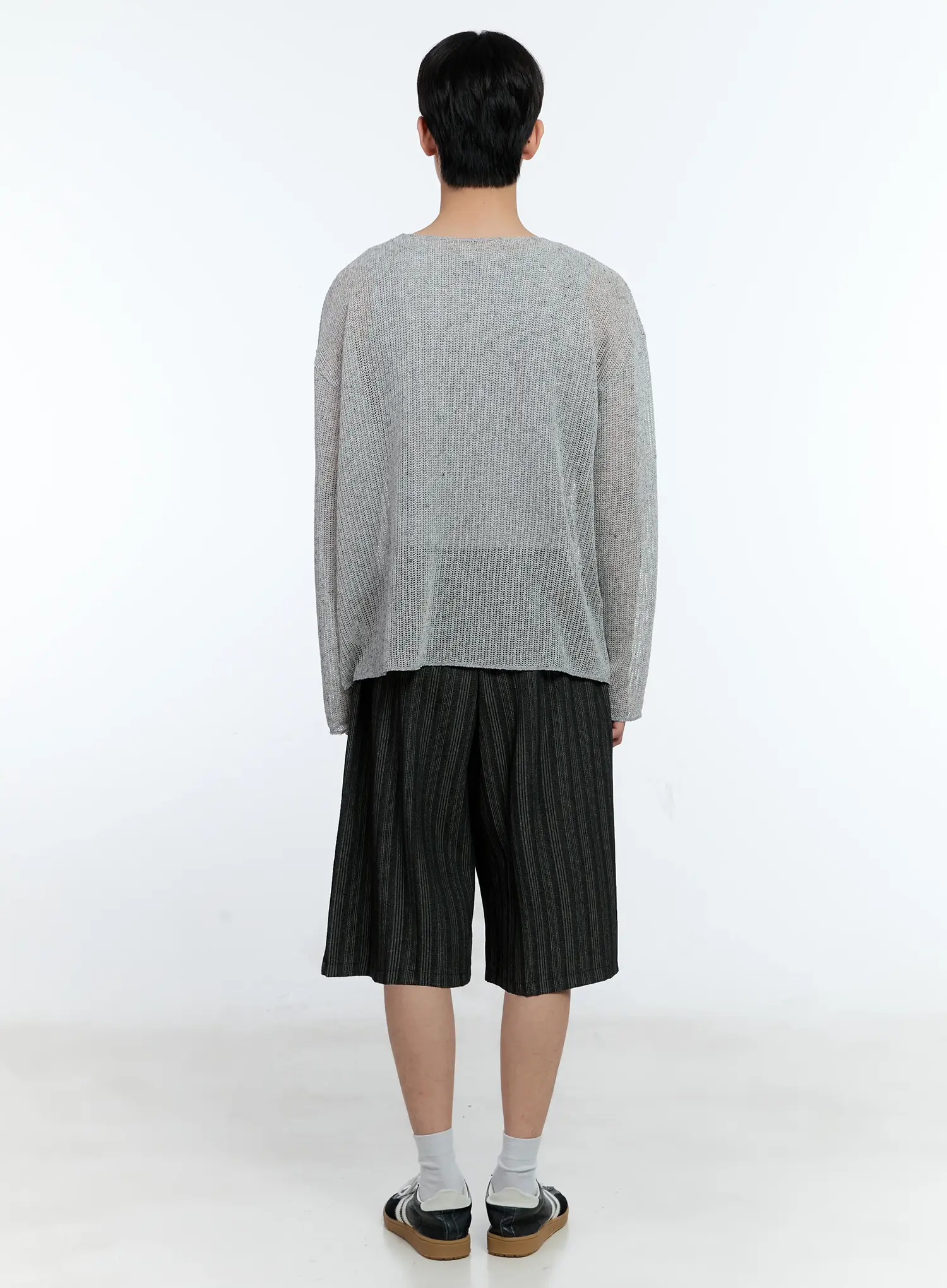 Men's Striped Pintuck Shorts IL529 - Image 9