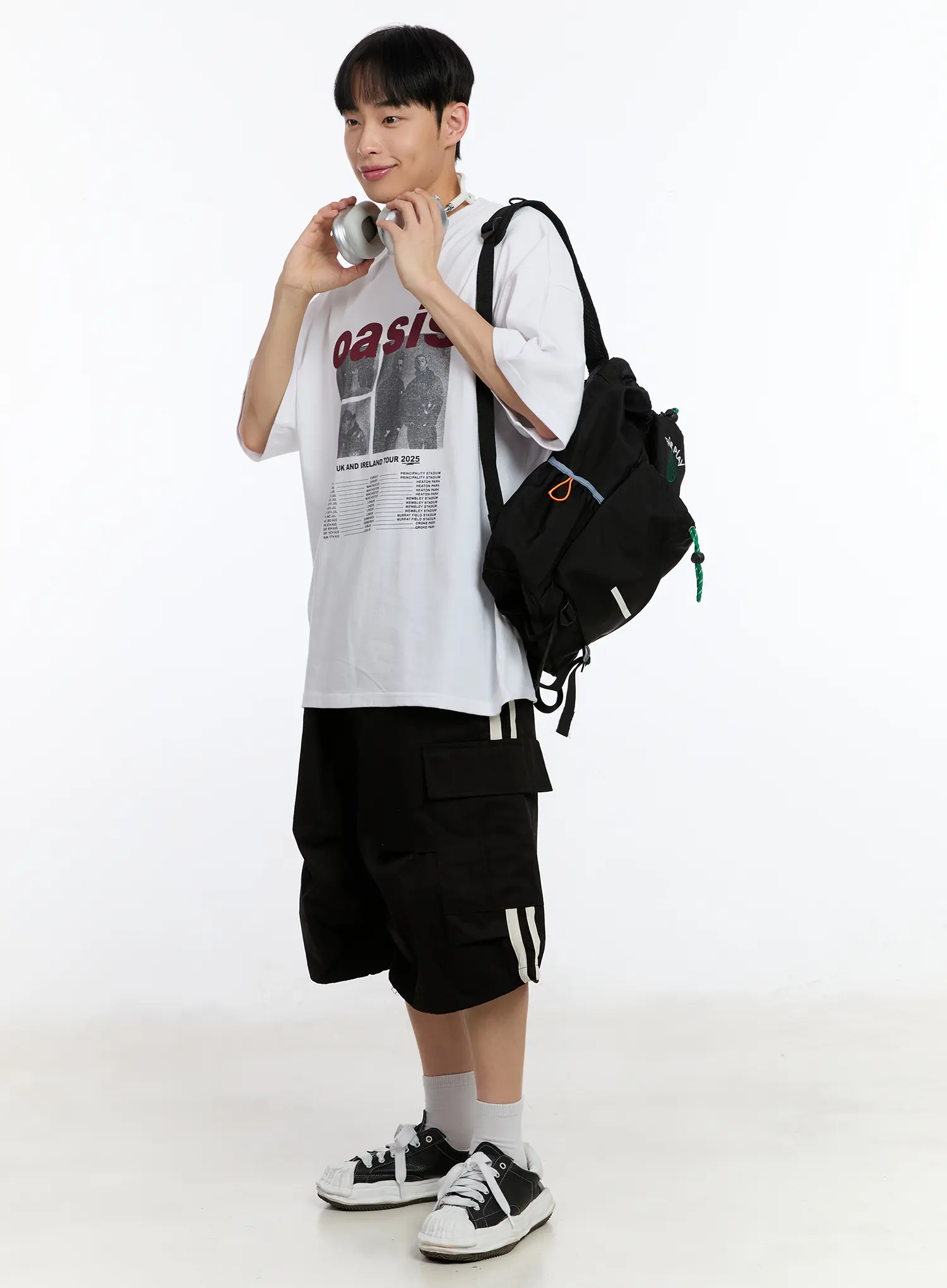 Men's Striped Pocket Track Shorts IA507 - Image 3