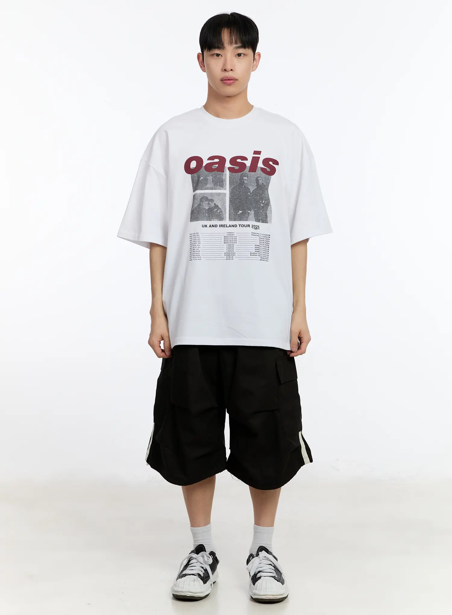 Men's Striped Pocket Track Shorts IA507 - Image 4