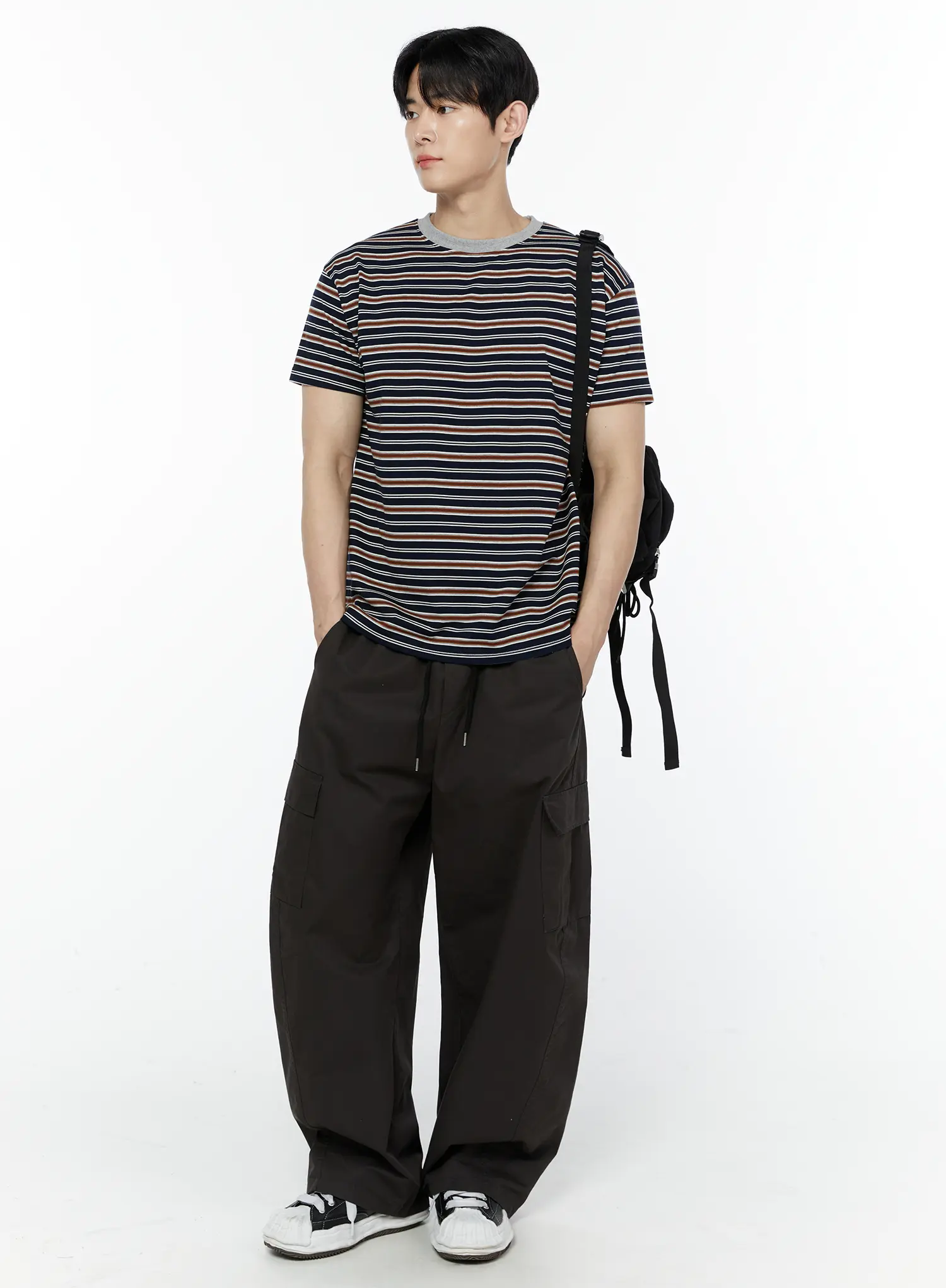 Men's Striped Short Sleeve T-Shirt IA527 - Image 9