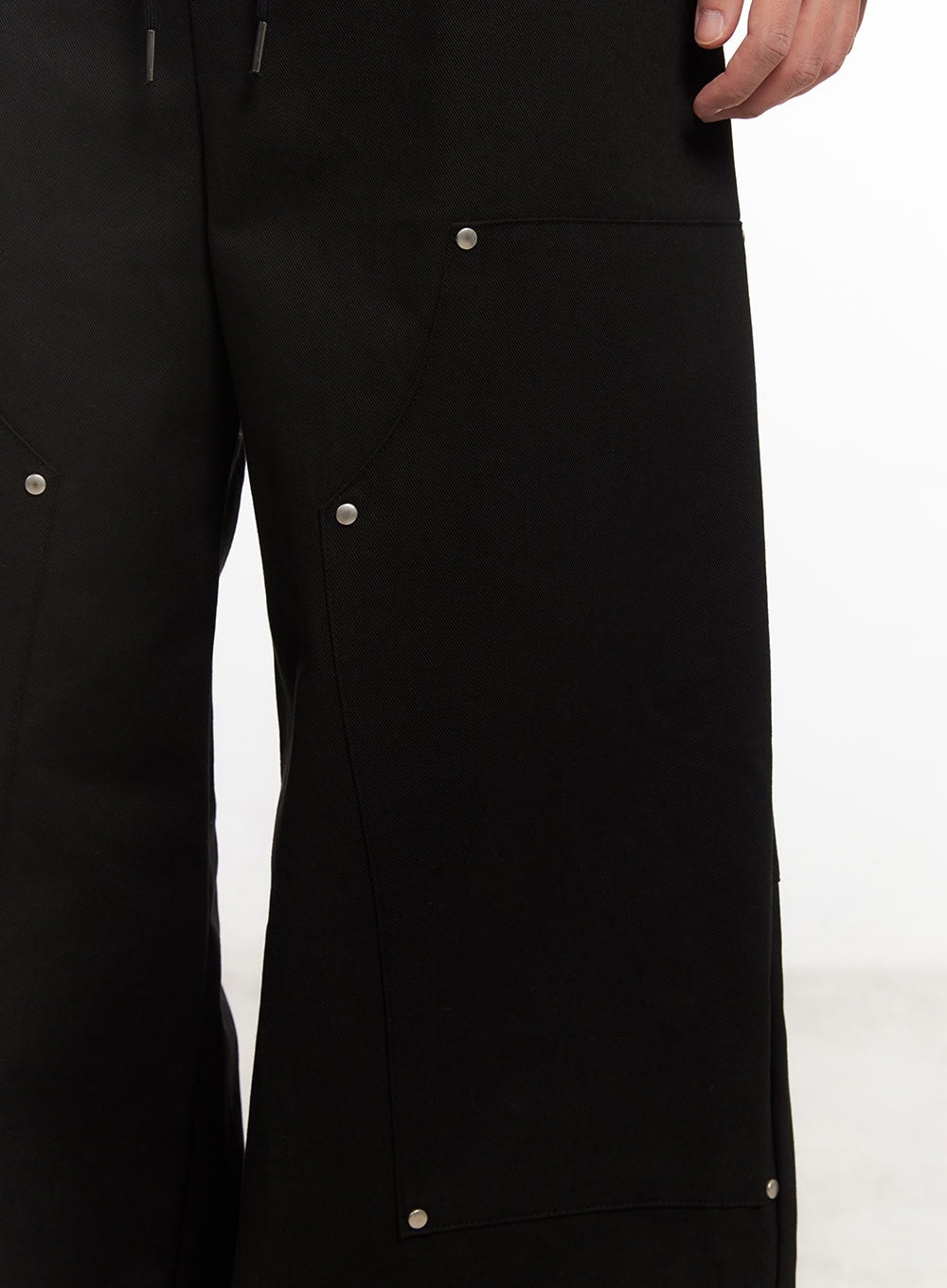 Men's Stud Cotton Wide-Leg Pants IM528 - Image 4