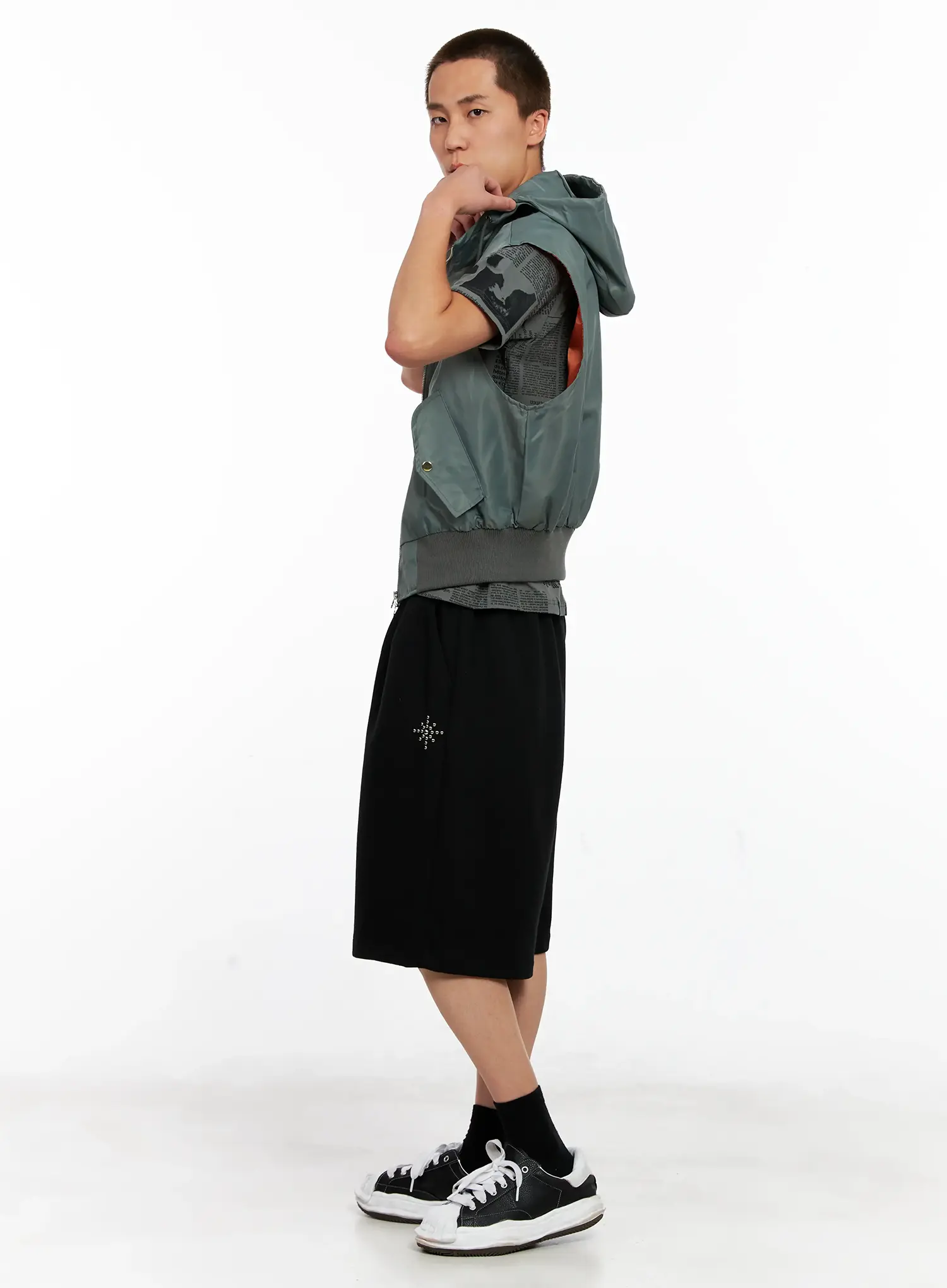 Men's Studded Bermuda Shorts IG511 - Image 14