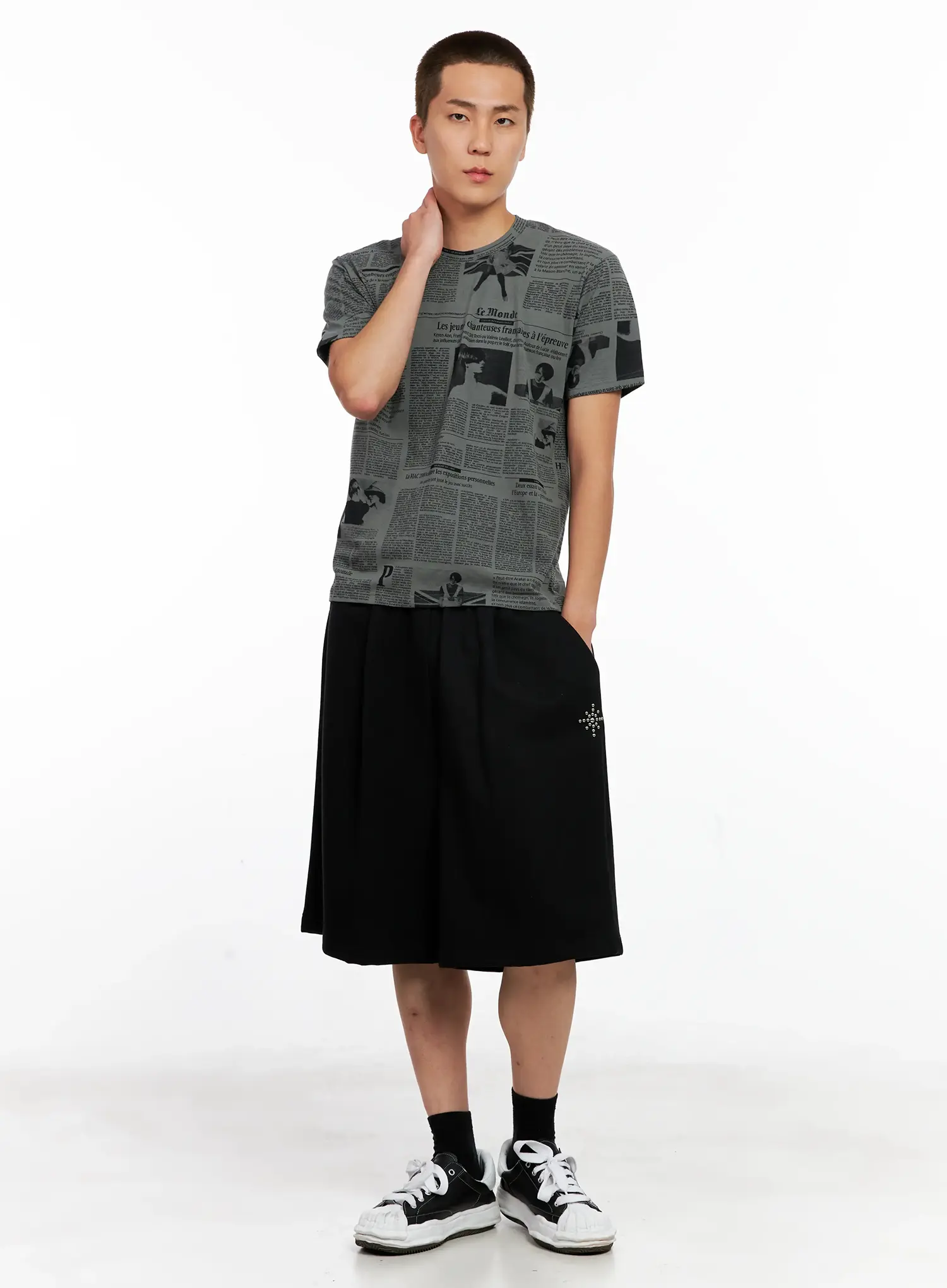 Men's Studded Bermuda Shorts IG511 - Image 16