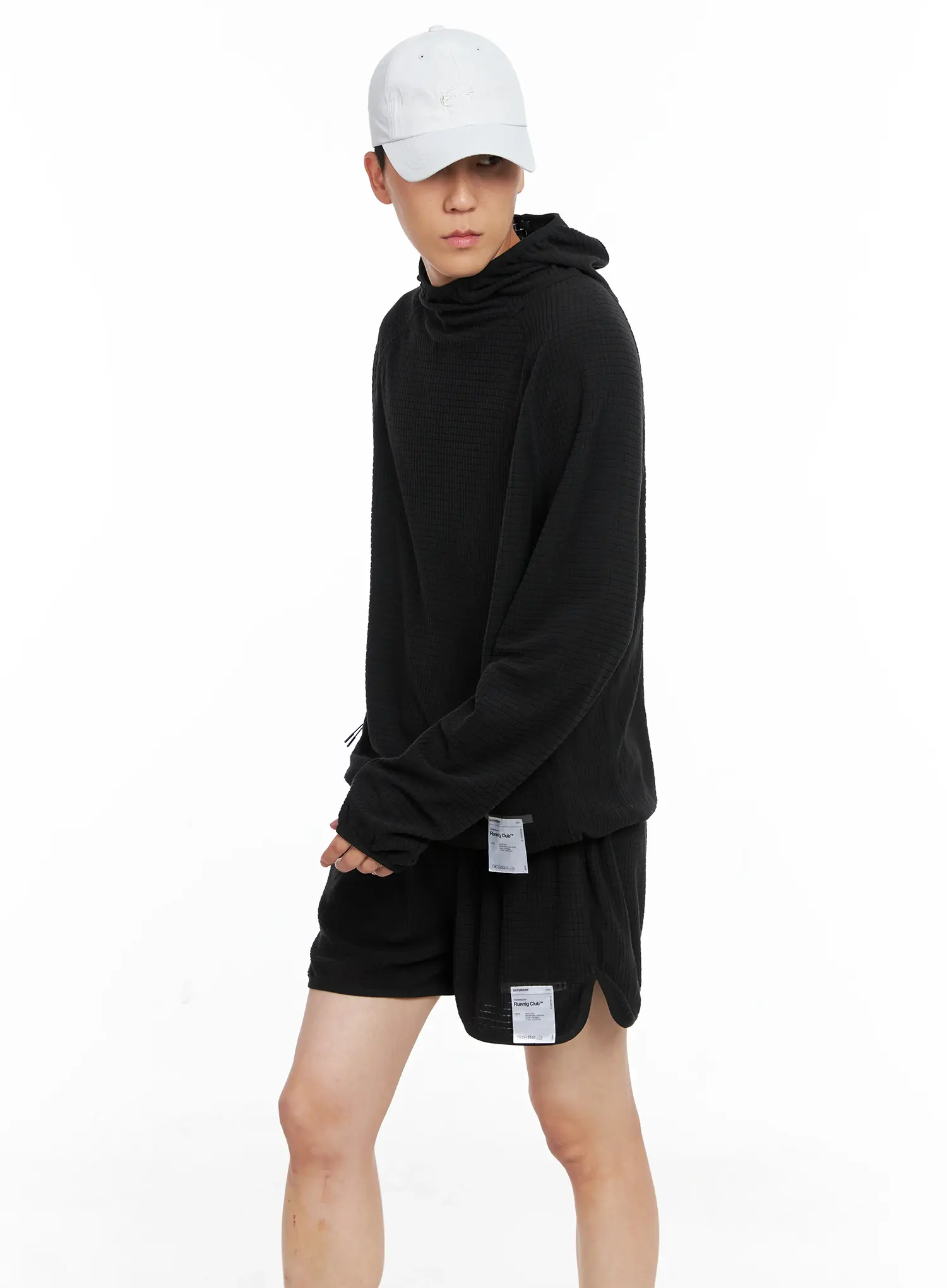 Men's Textured Label Detail Shorts US502 - Image 12