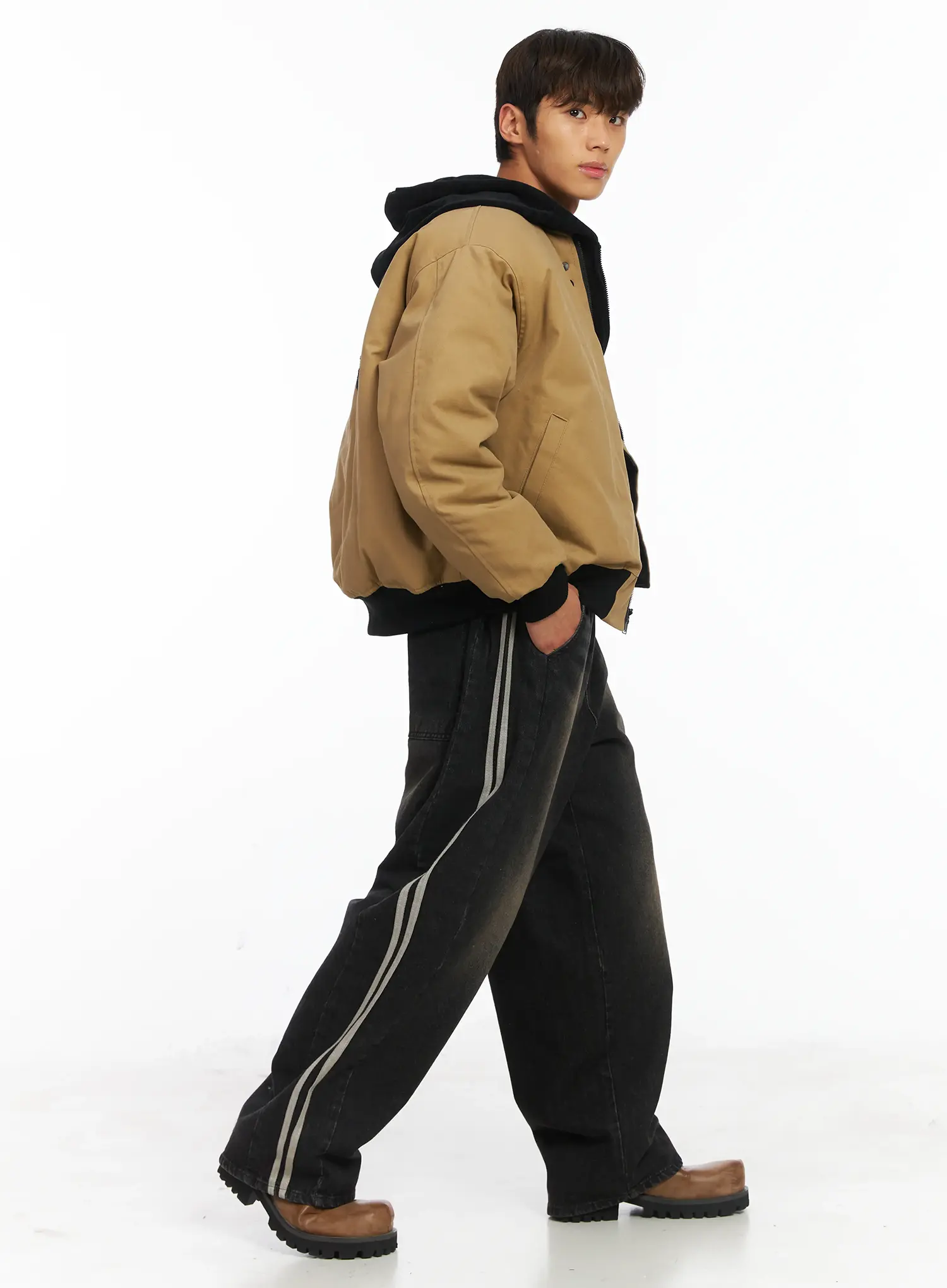 Men's Track Wide Leg Jeans IJ514 - Image 10