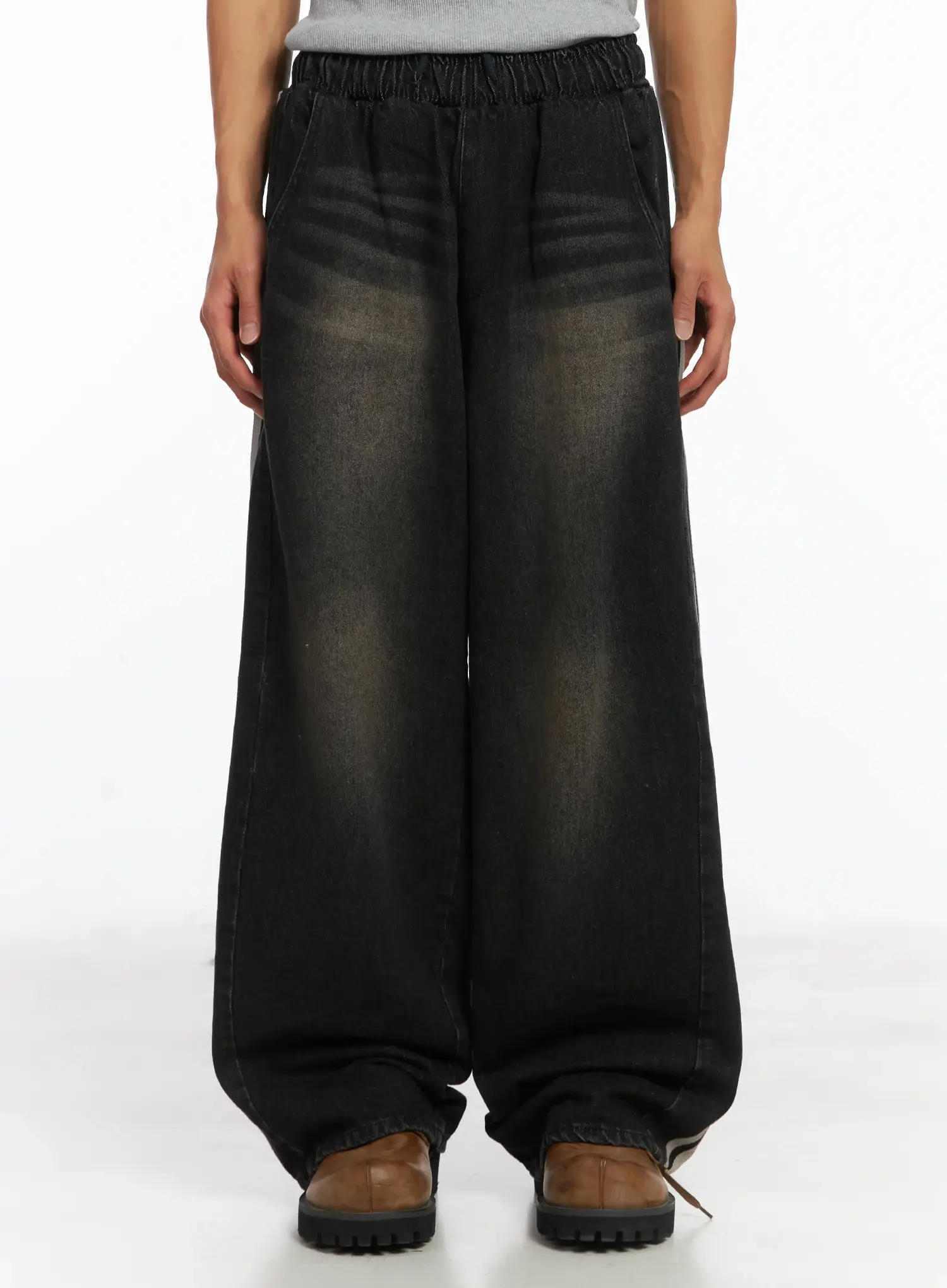 Men's Track Wide Leg Jeans IJ514 - Image 4