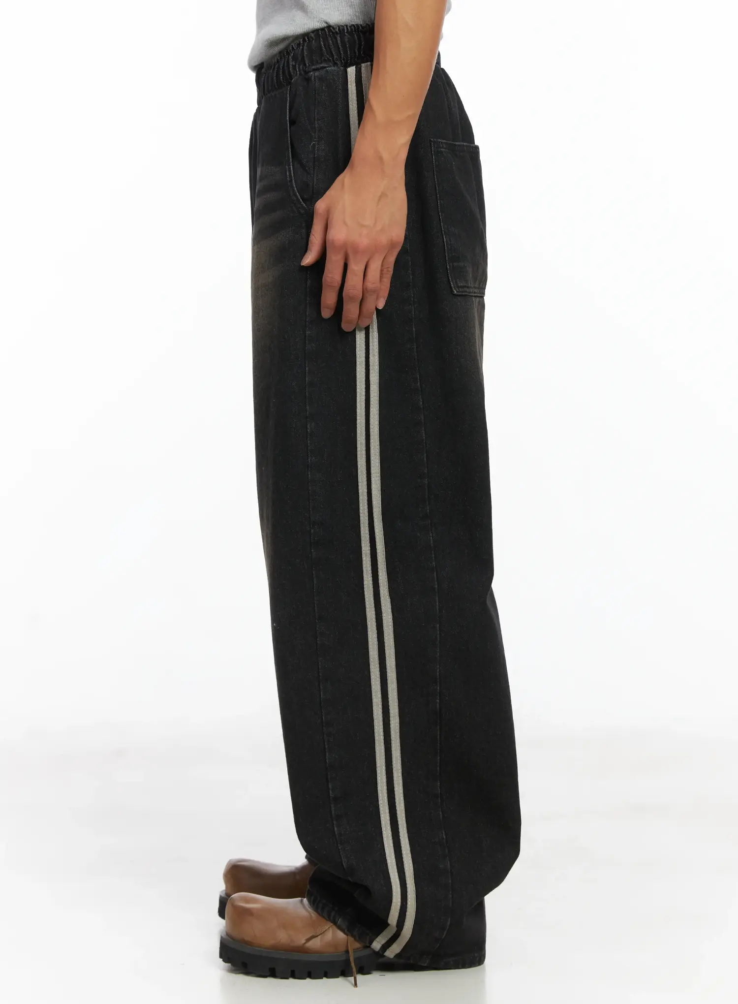 Men's Track Wide Leg Jeans IJ514 - Image 5