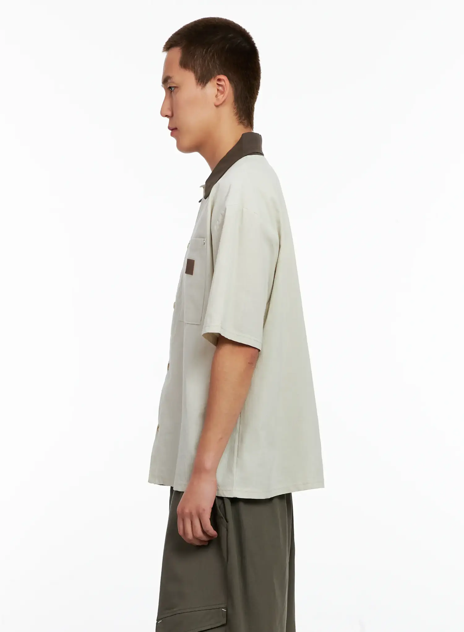Men's Two-Tone Button-Up IG511 - Image 5