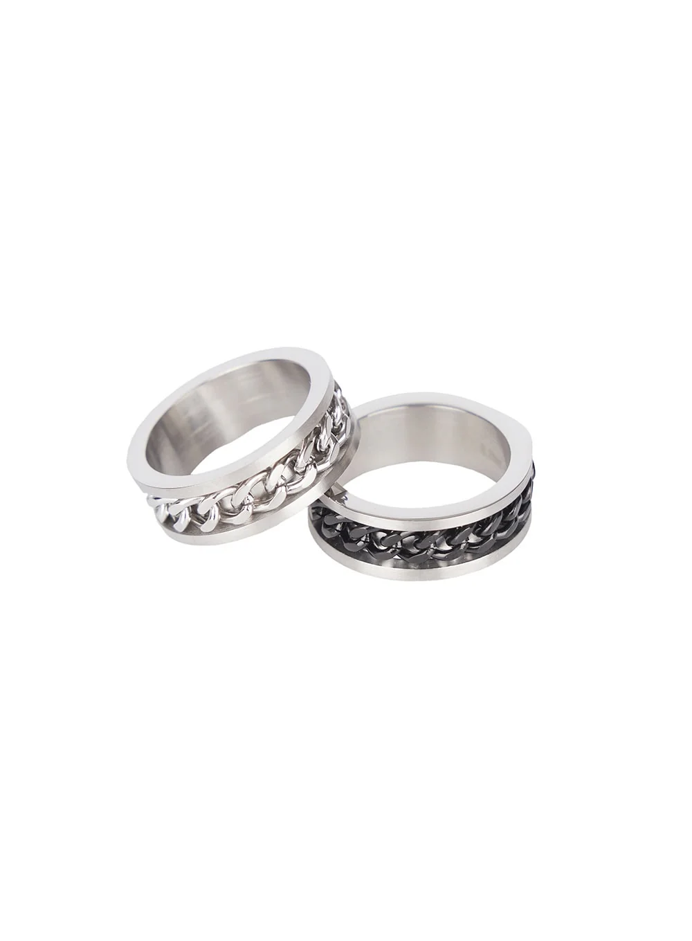 Men's Two-Tone Chain Ring IY508