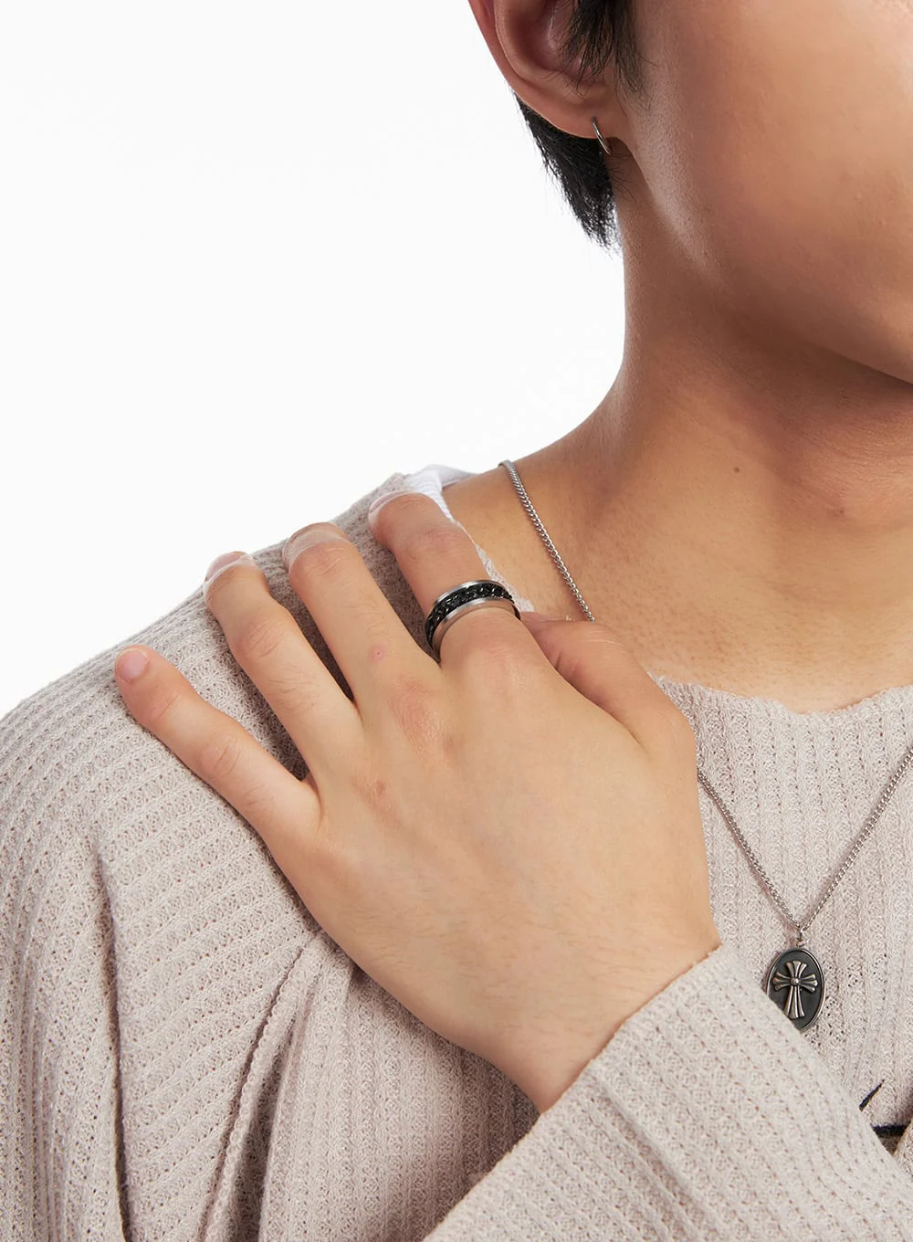 Men's Two-Tone Chain Ring IY508 - Image 3