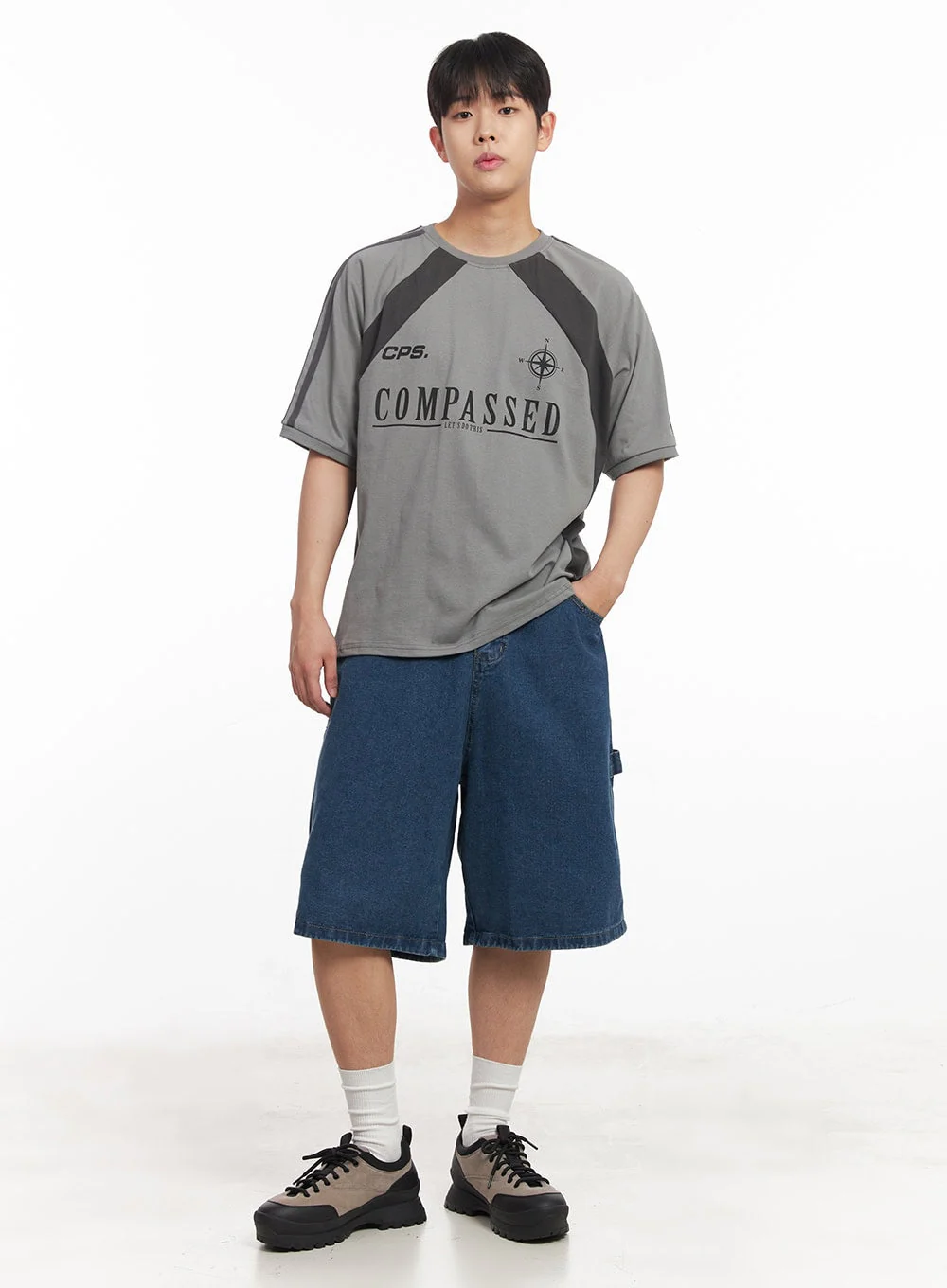 Men's Two-Tone T-Shirt IA529 - Image 2