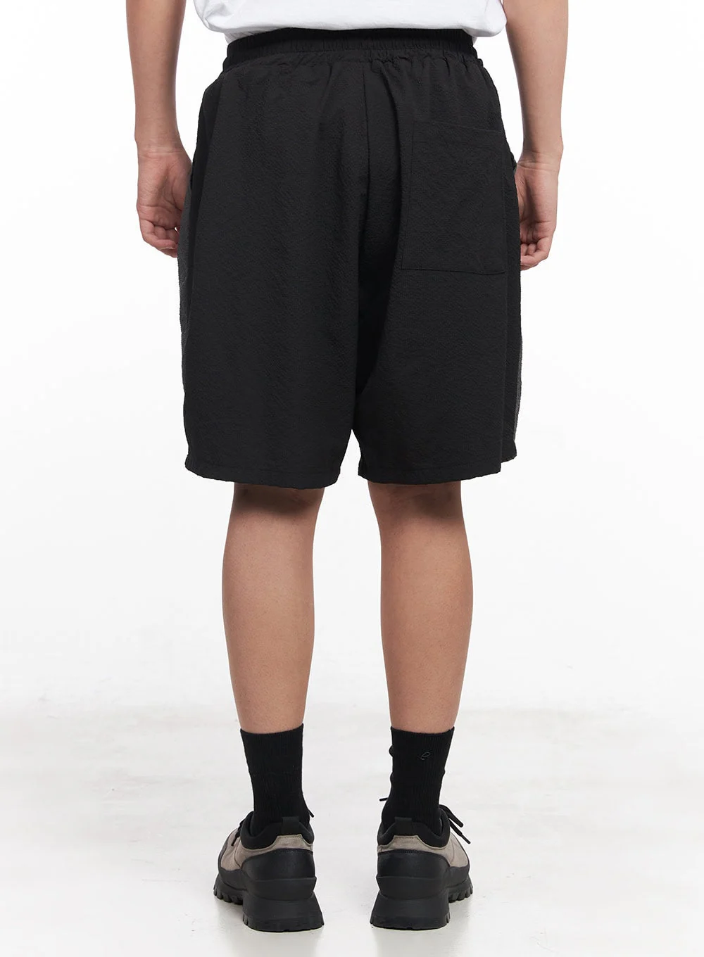 Men's Two-Tone Wide-Leg Shorts IY520 - Image 5