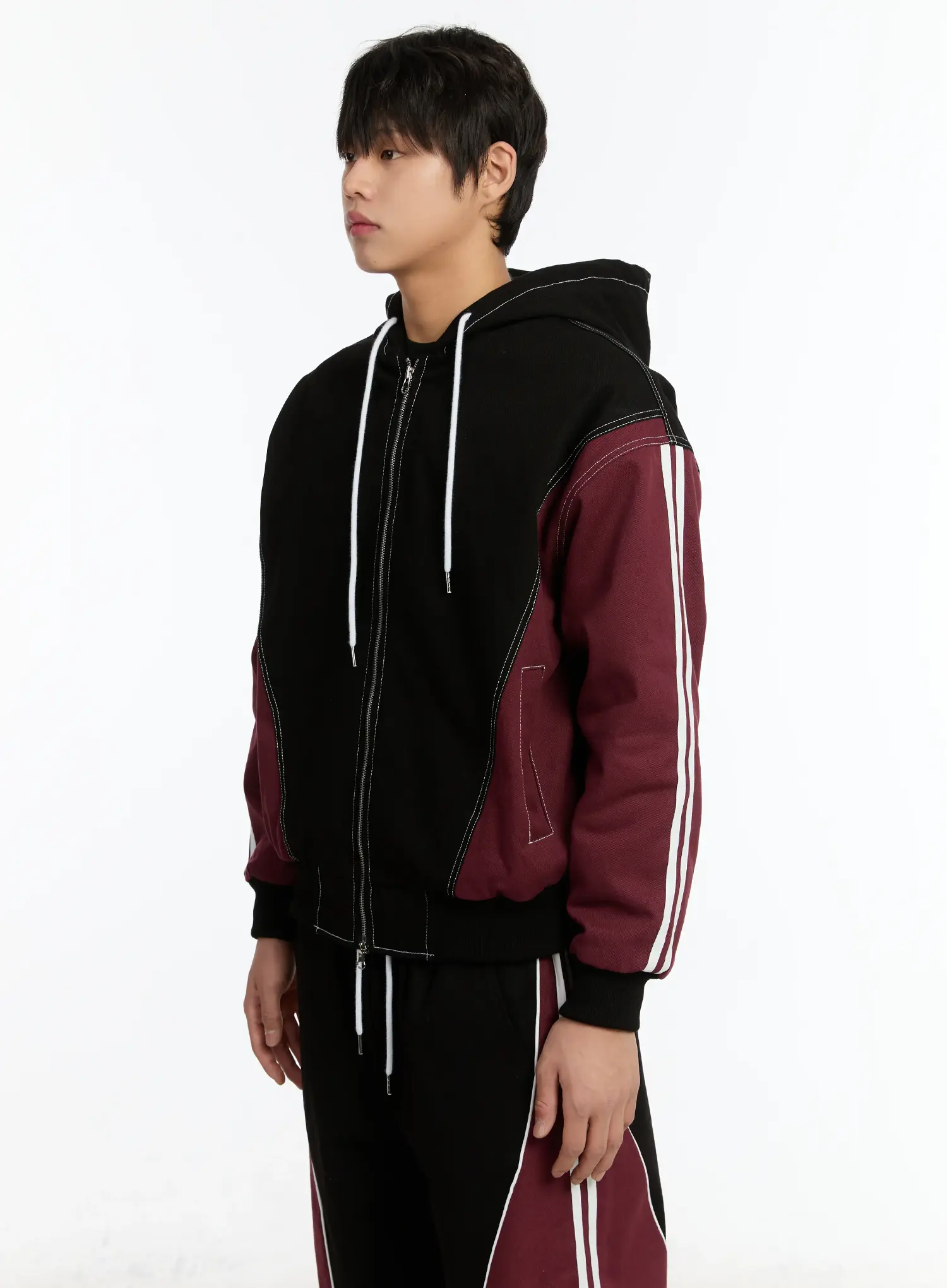 Men's Two-Way Hoodie Jacket IM503 - Image 4