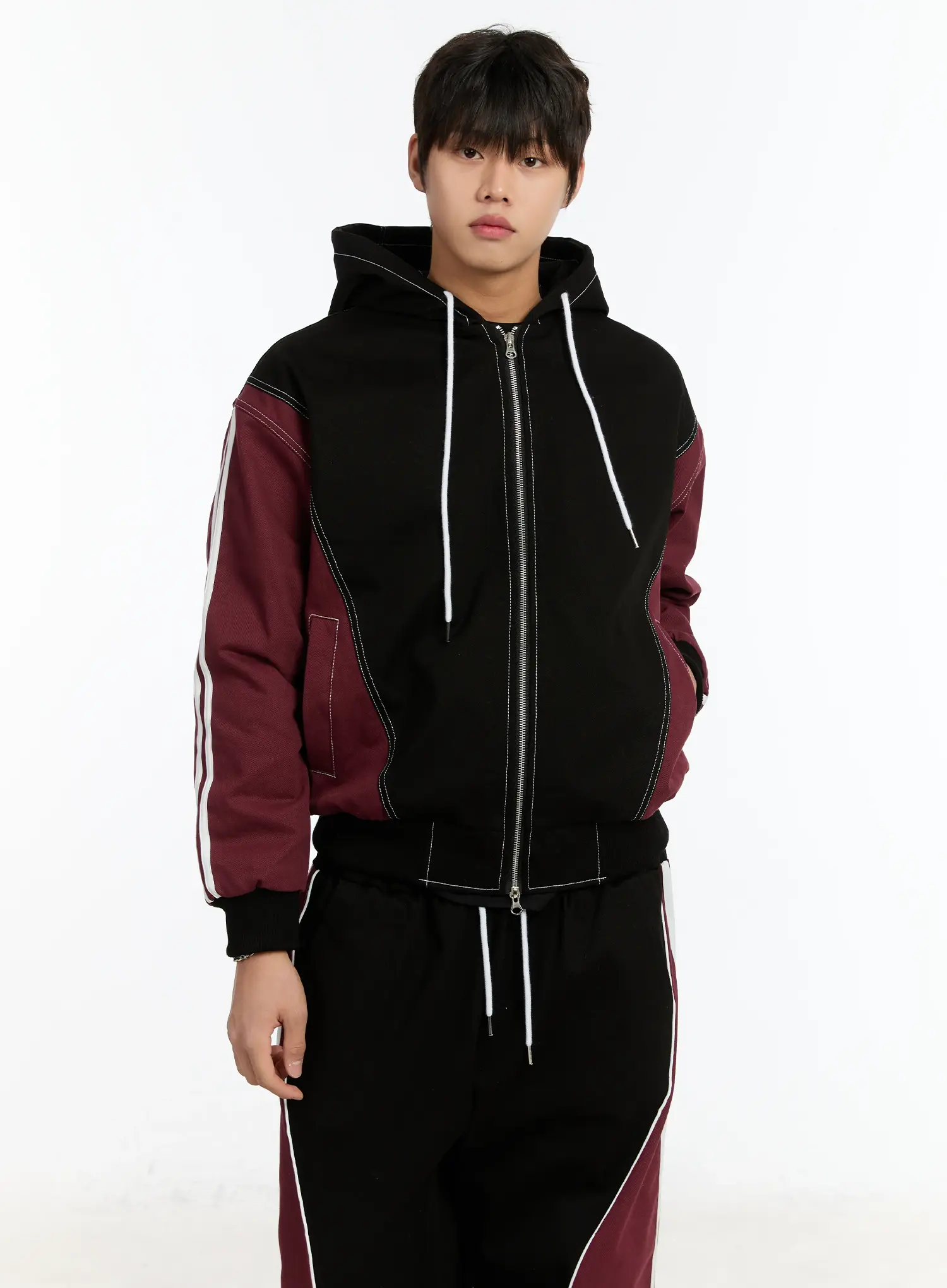 Men's Two-Way Hoodie Jacket IM503 - Image 6