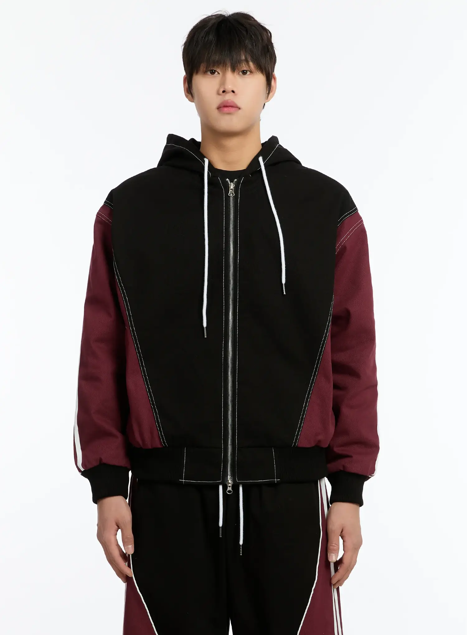Men's Two-Way Hoodie Jacket IM503 - Image 9