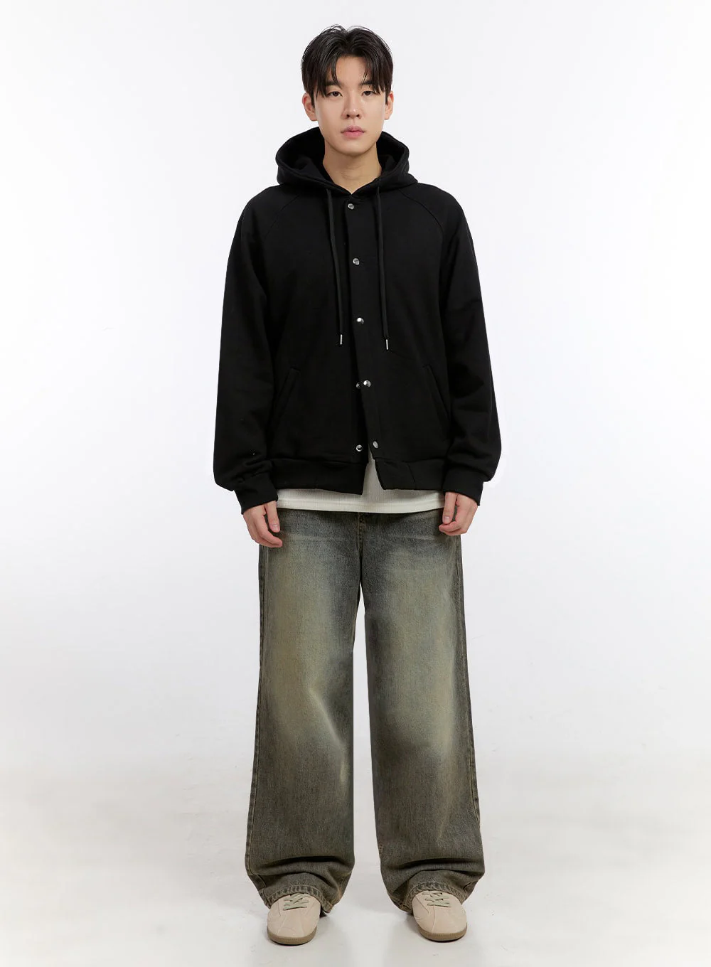 Men's Urban Buttoned Hooded Jacket IF528 - Image 7