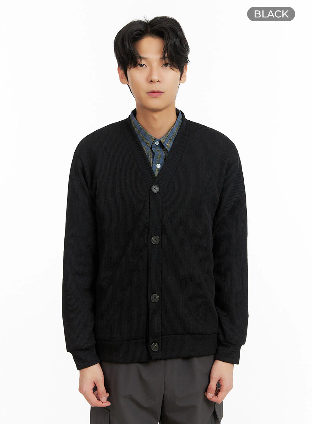 Men's V-Neck Buttoned Sweater IA402 - Image 10