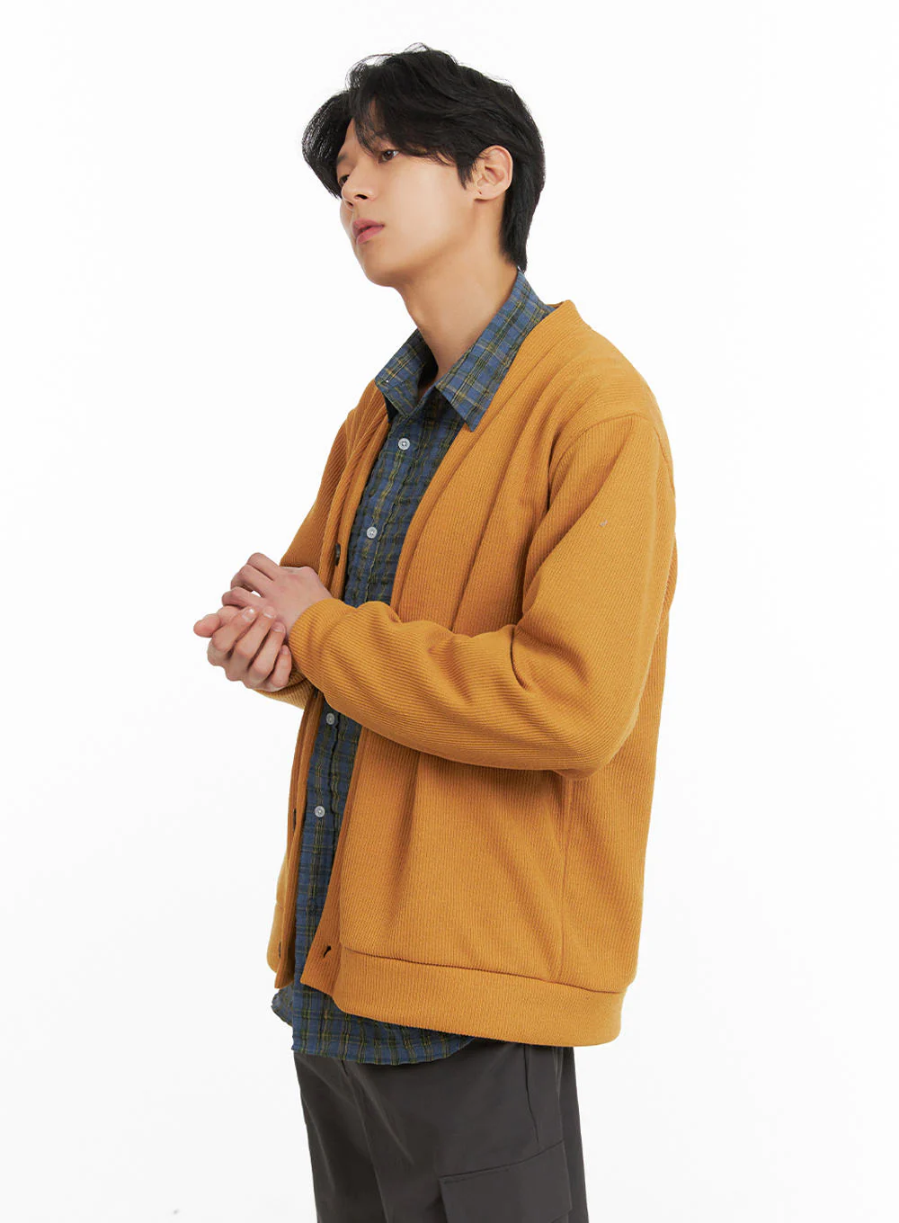 Men's V-Neck Buttoned Sweater IA402 - Image 5