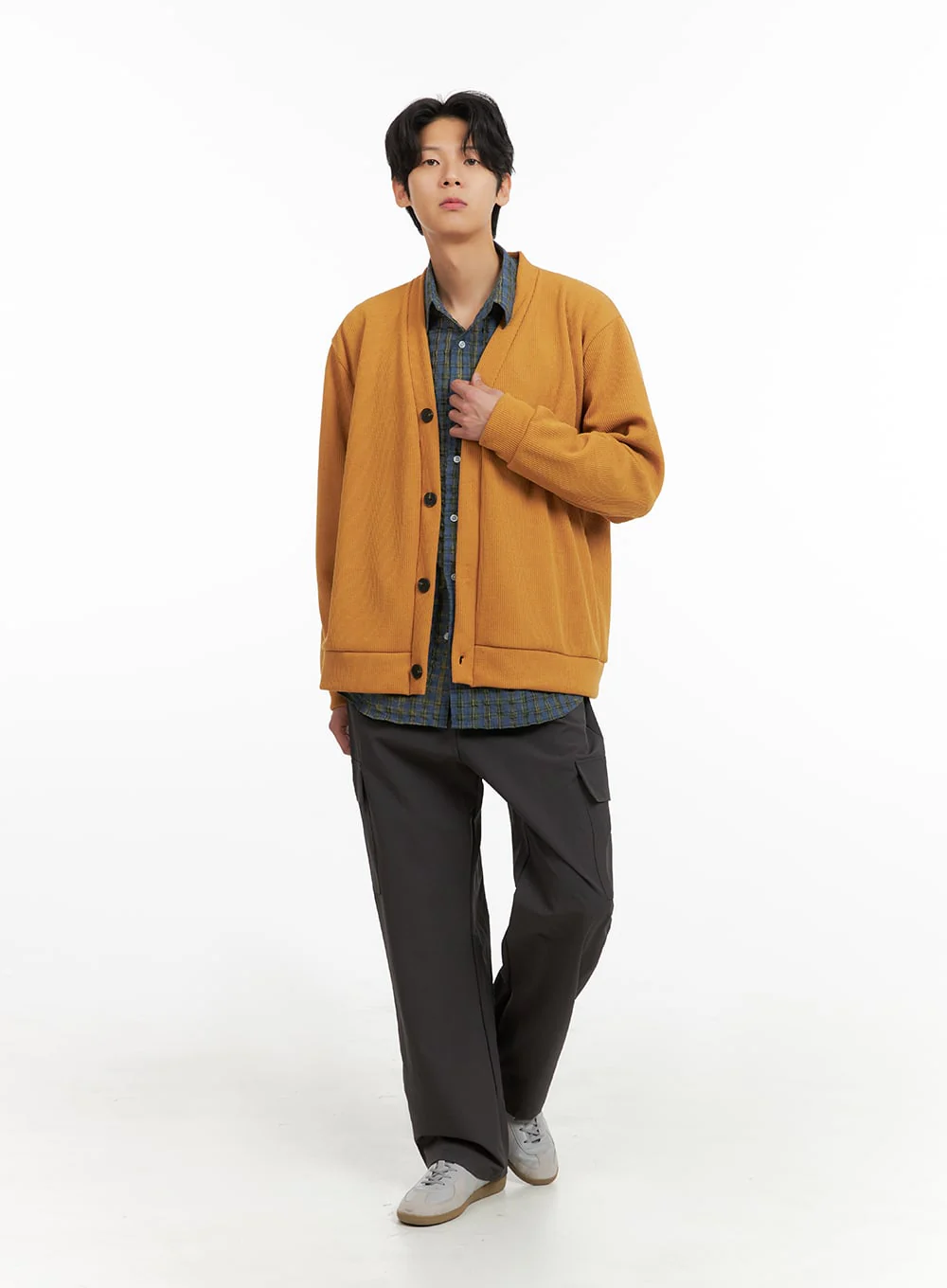 Men's V-Neck Buttoned Sweater IA402 - Image 7