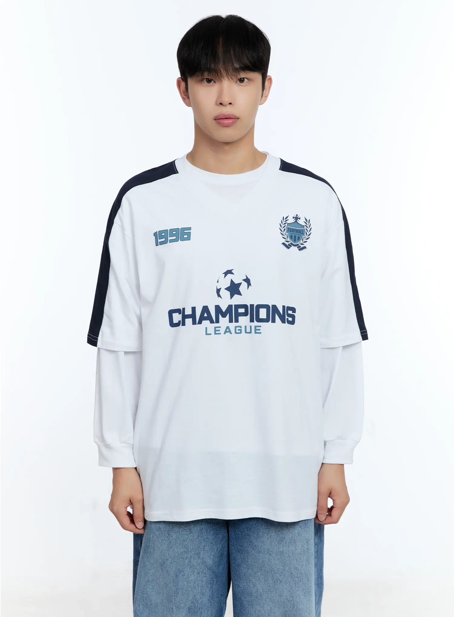 Men's V-Neck Champions League Graphic Jersey IG515 - Image 12
