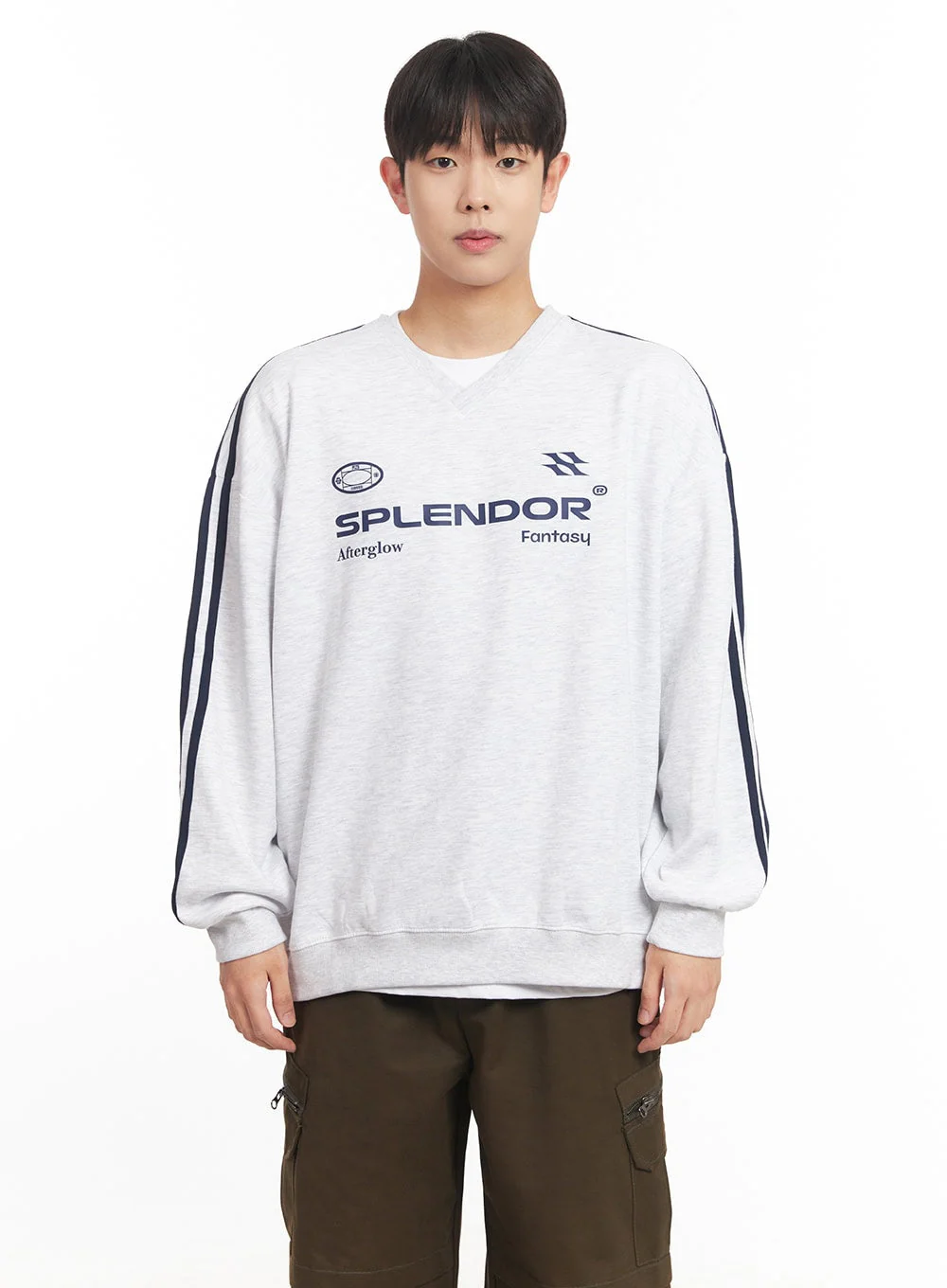 Men's V-Neck Graphic Sweatshirt IM528 - Image 17