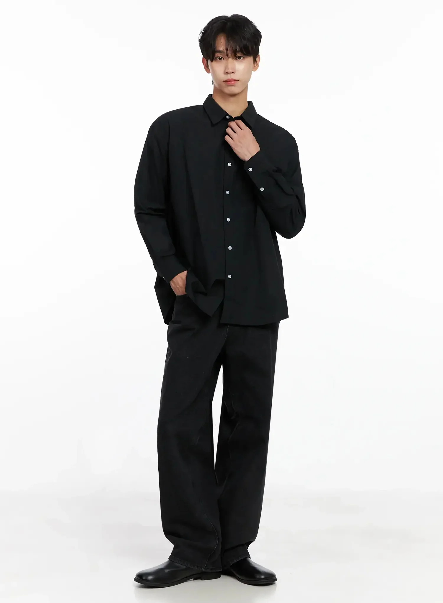 Men's Vintage Black Jeans IO516 - Image 12
