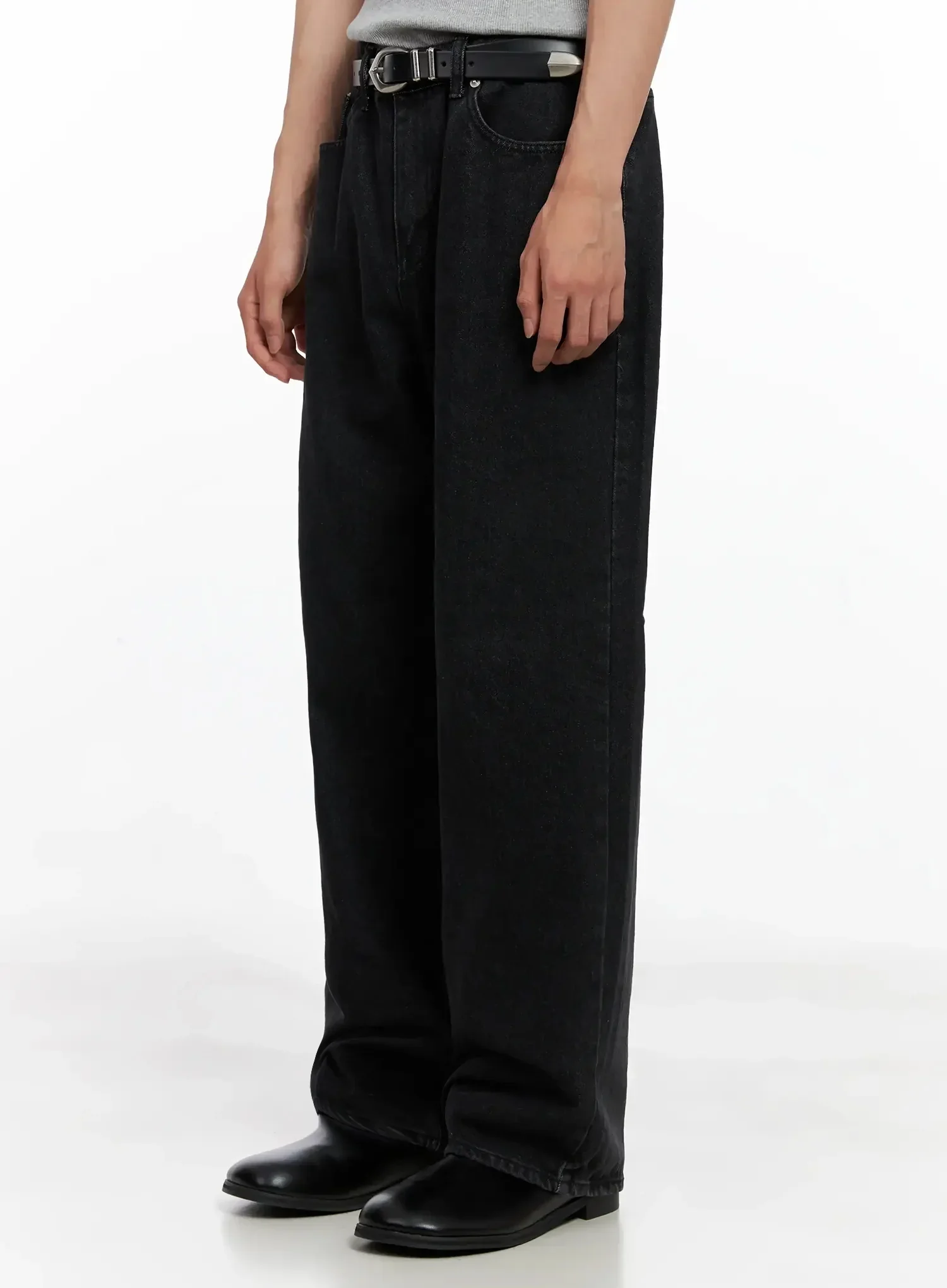 Men's Vintage Black Jeans IO516 - Image 5