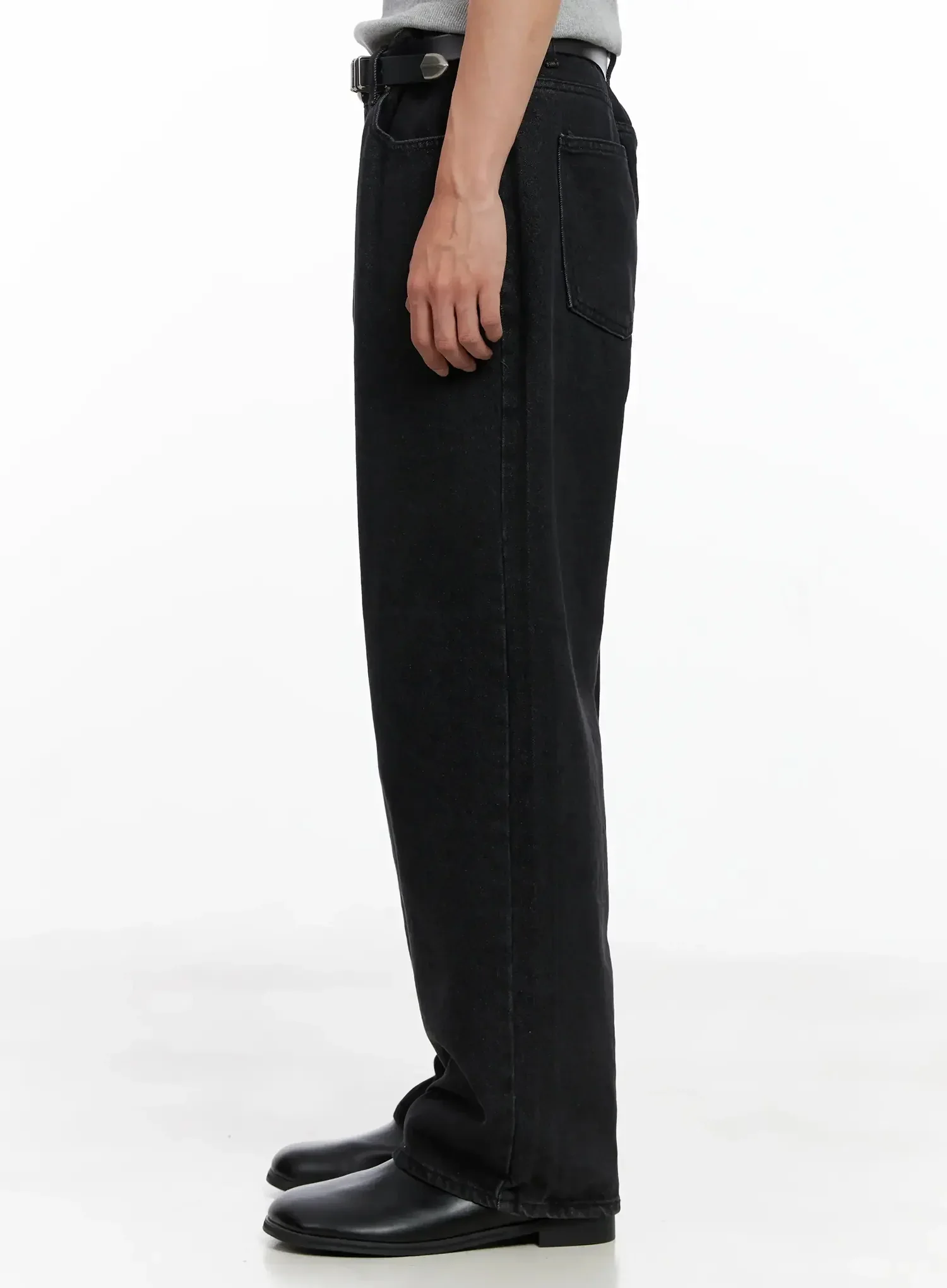 Men's Vintage Black Jeans IO516 - Image 6